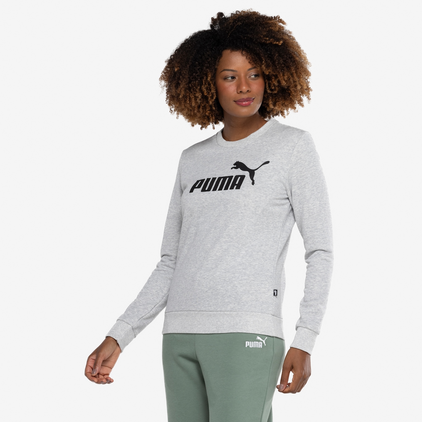 Blusão Feminino Puma ESS Logo Crew TR - Foto 5