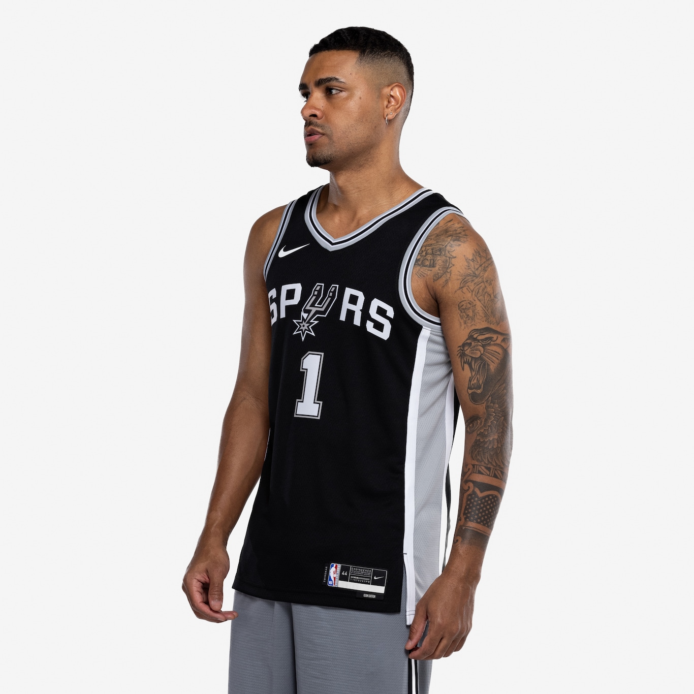 Camiseta Regata do San Antonio Spurs Nike Masculina Icon Edition 24/25 Dri-fit Swingman Jersey - Foto 5