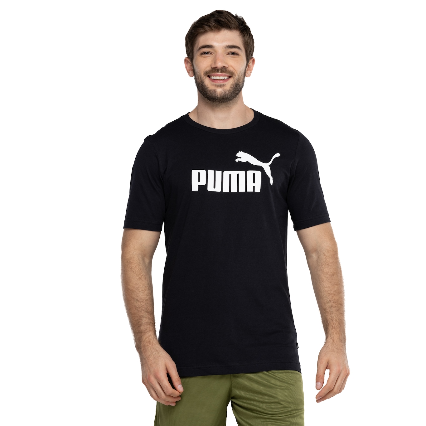 Camiseta Masculina Puma Manga Curta ESS Tee Logo - Video 1