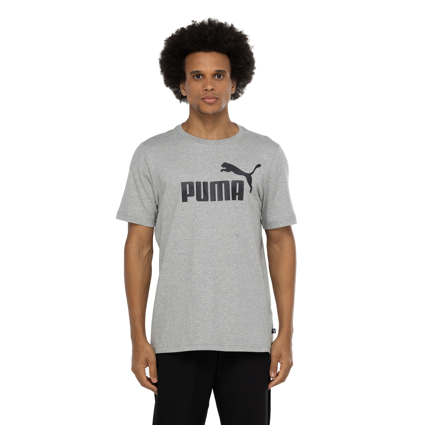 Camiseta Masculina Puma Manga Curta ESS Tee Logo - Video 1