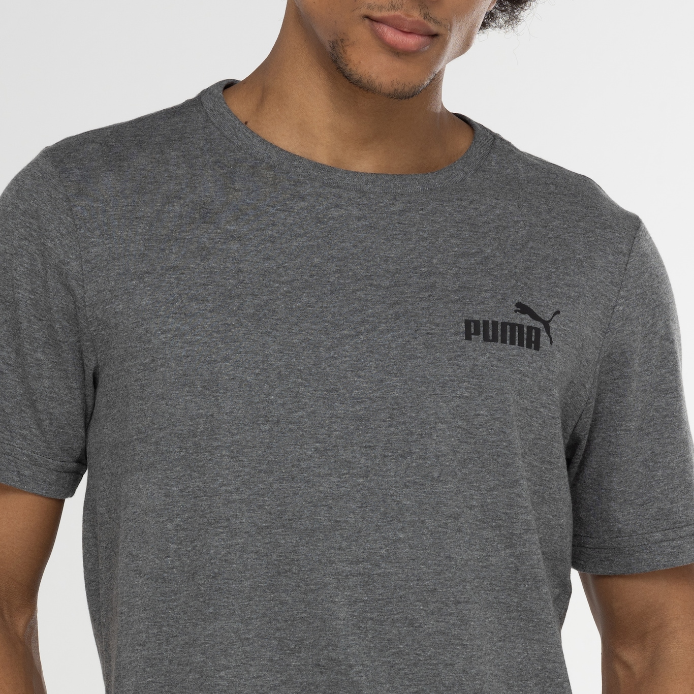 Camiseta Masculina Puma Manga Curta Small Logo ESS - Foto 6