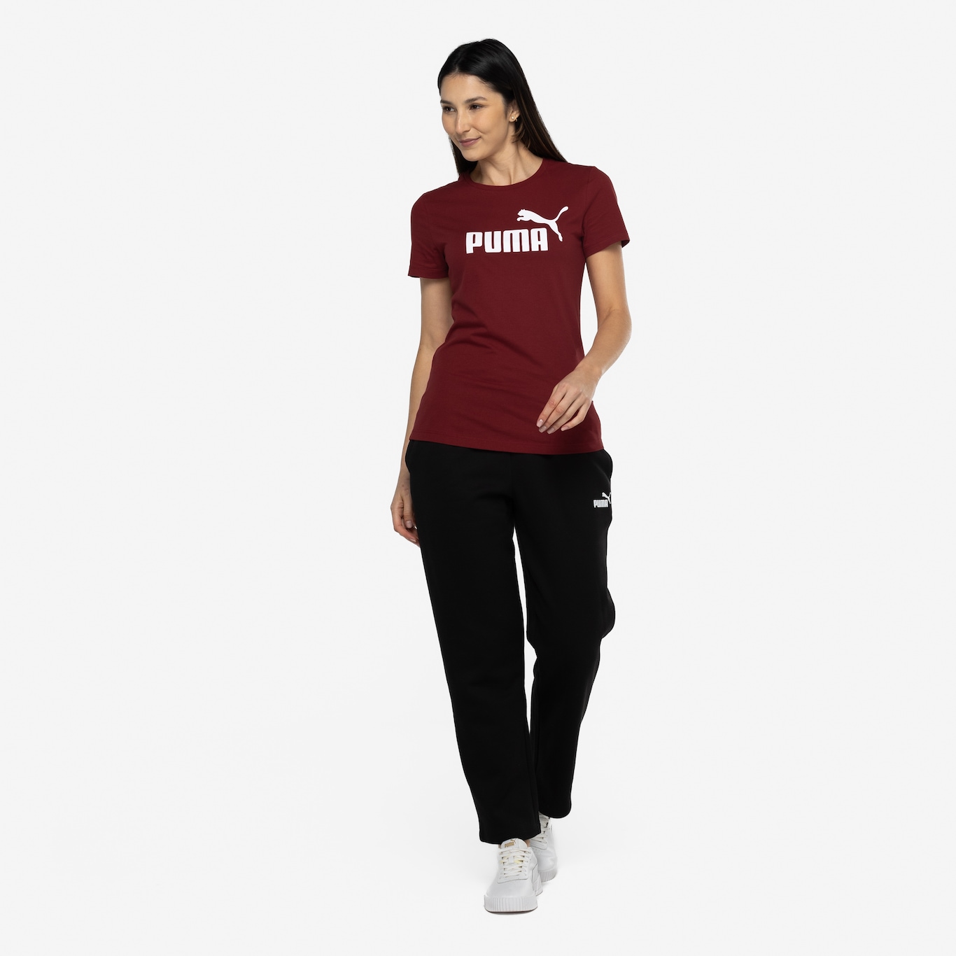 Camiseta Feminina Puma Manga Curta ESS Tee Logo - Foto 4