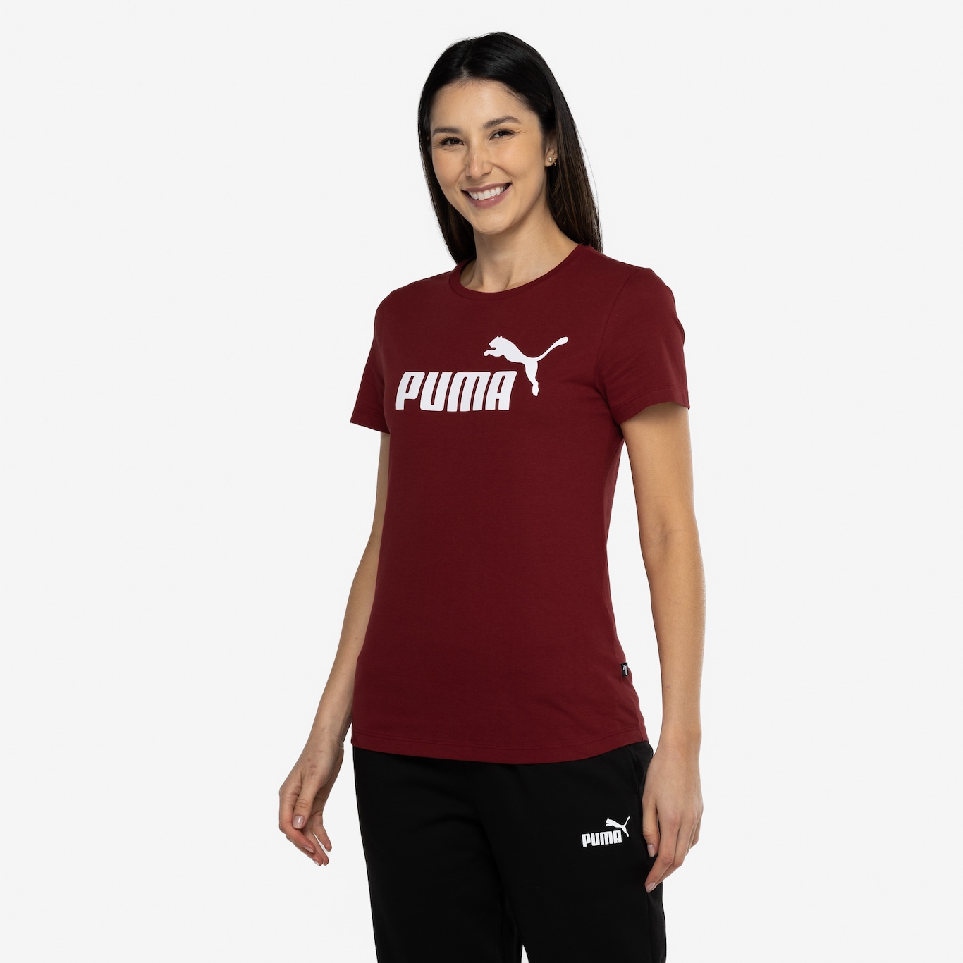 Camiseta Feminina Puma Manga Curta ESS Tee Logo - Foto 5