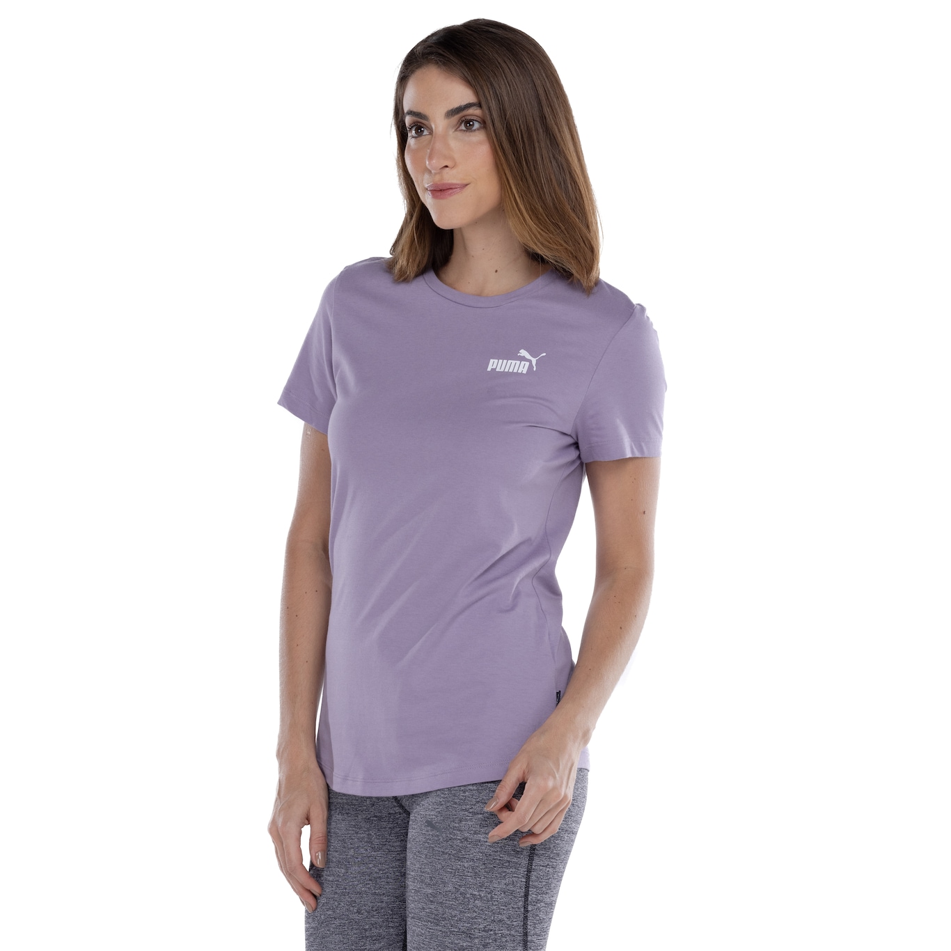 Camiseta Feminina Puma Manga Curta Essentials Small Logo Tee - Foto 1