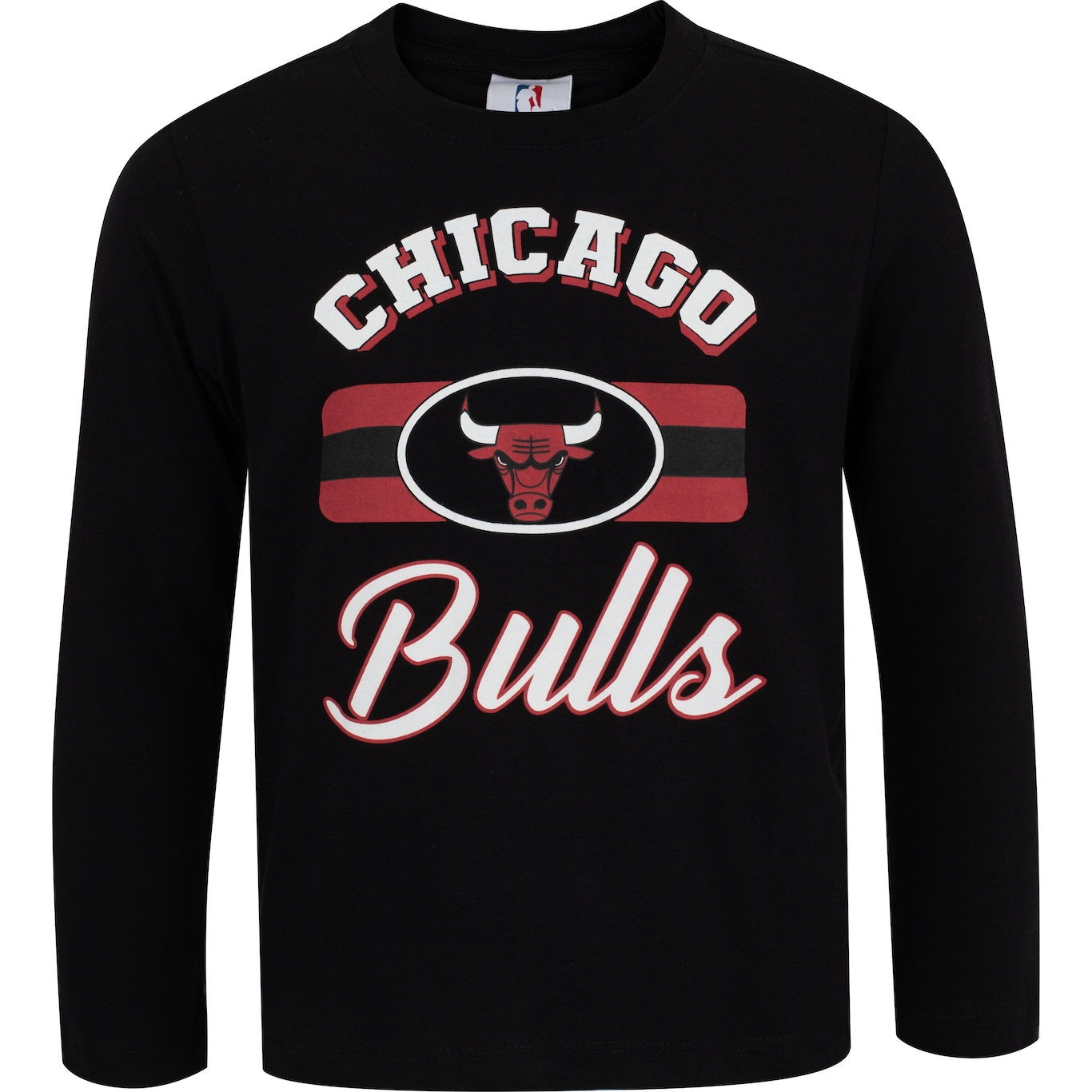 Camiseta do Chicago Bulls Infantil NBA Manga Longa Placement N0324 - Foto 1