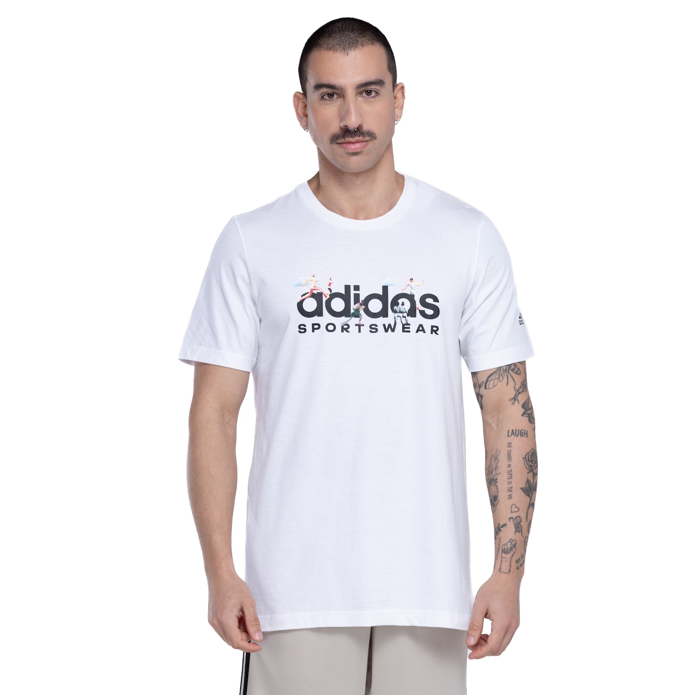 Camiseta Masculina adidas Manga Curta Graphic Landscape - Video 1