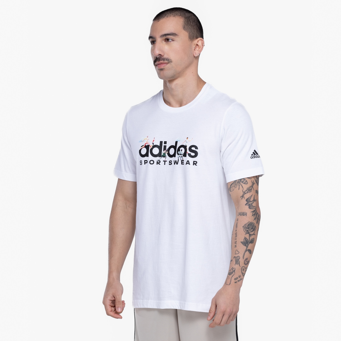 Camiseta Masculina adidas Manga Curta Graphic Landscape - Foto 5