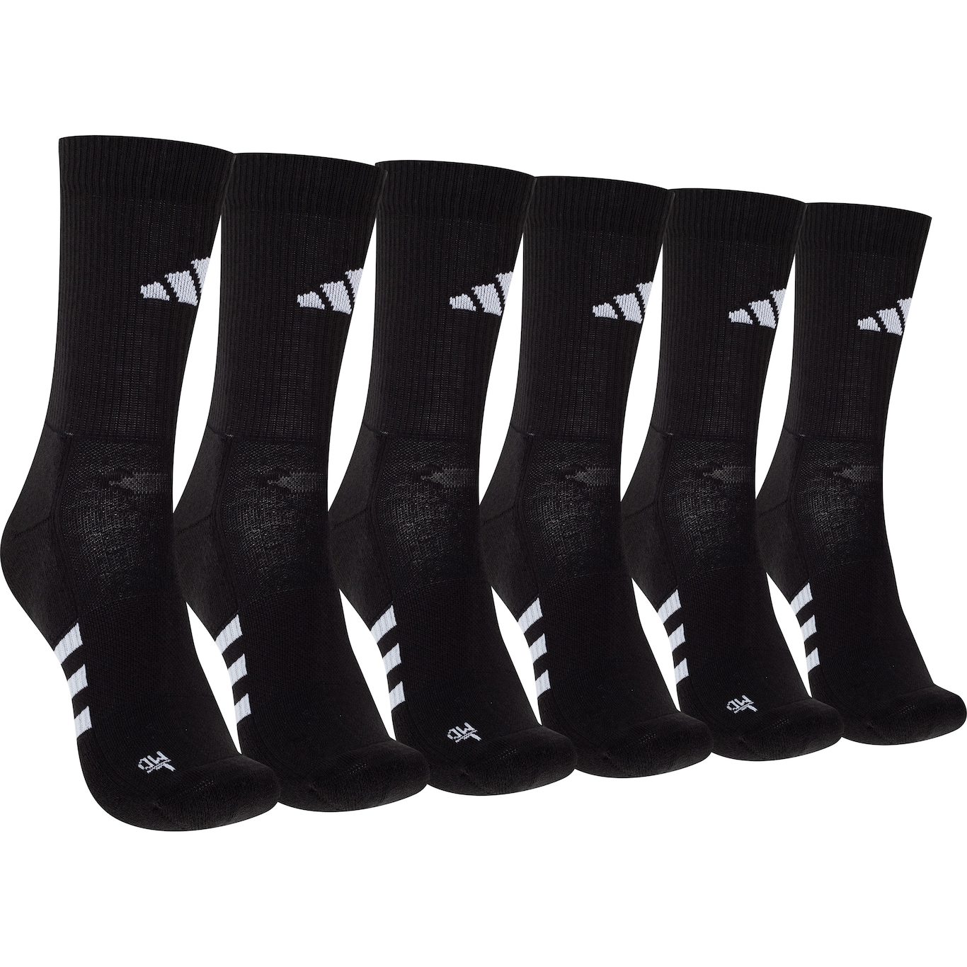 Kit de Meias adidas Cano Alto Performance 3 Listras Adulto 3 Pares - Foto 1