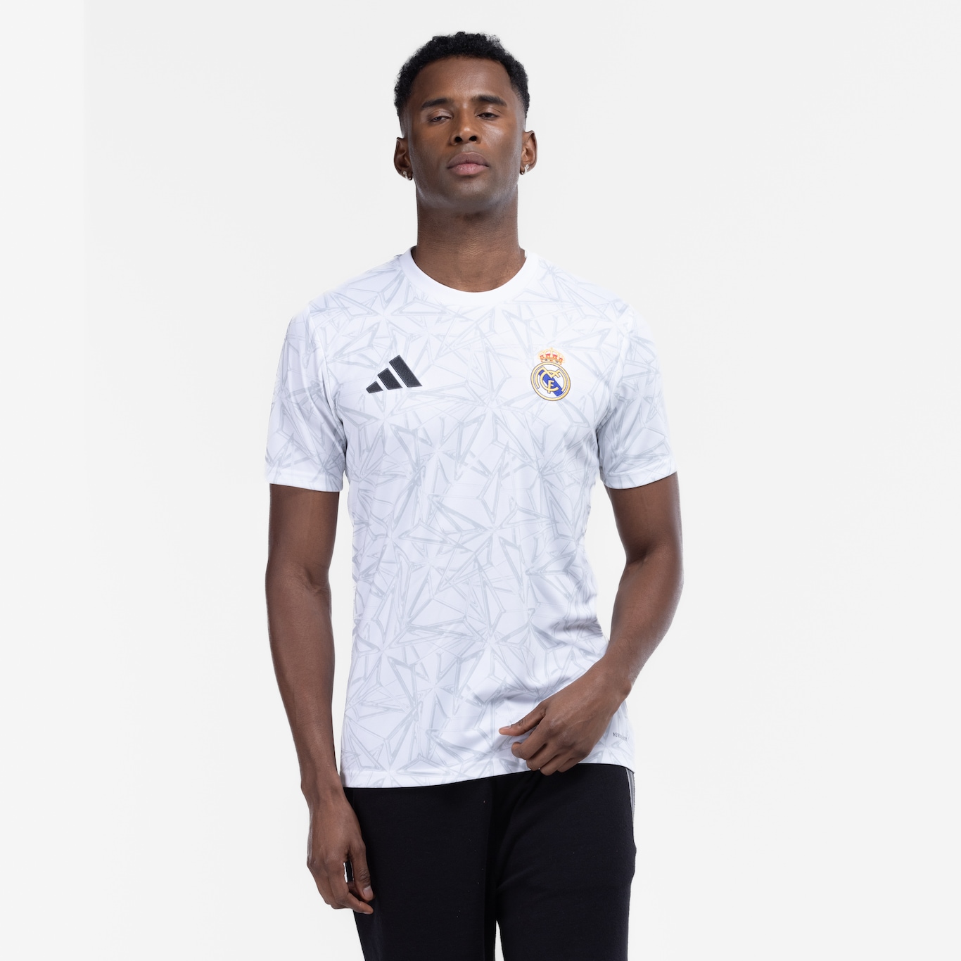 Camisa Pré-Jogo Real Madrid adidas Masculina - Foto 5