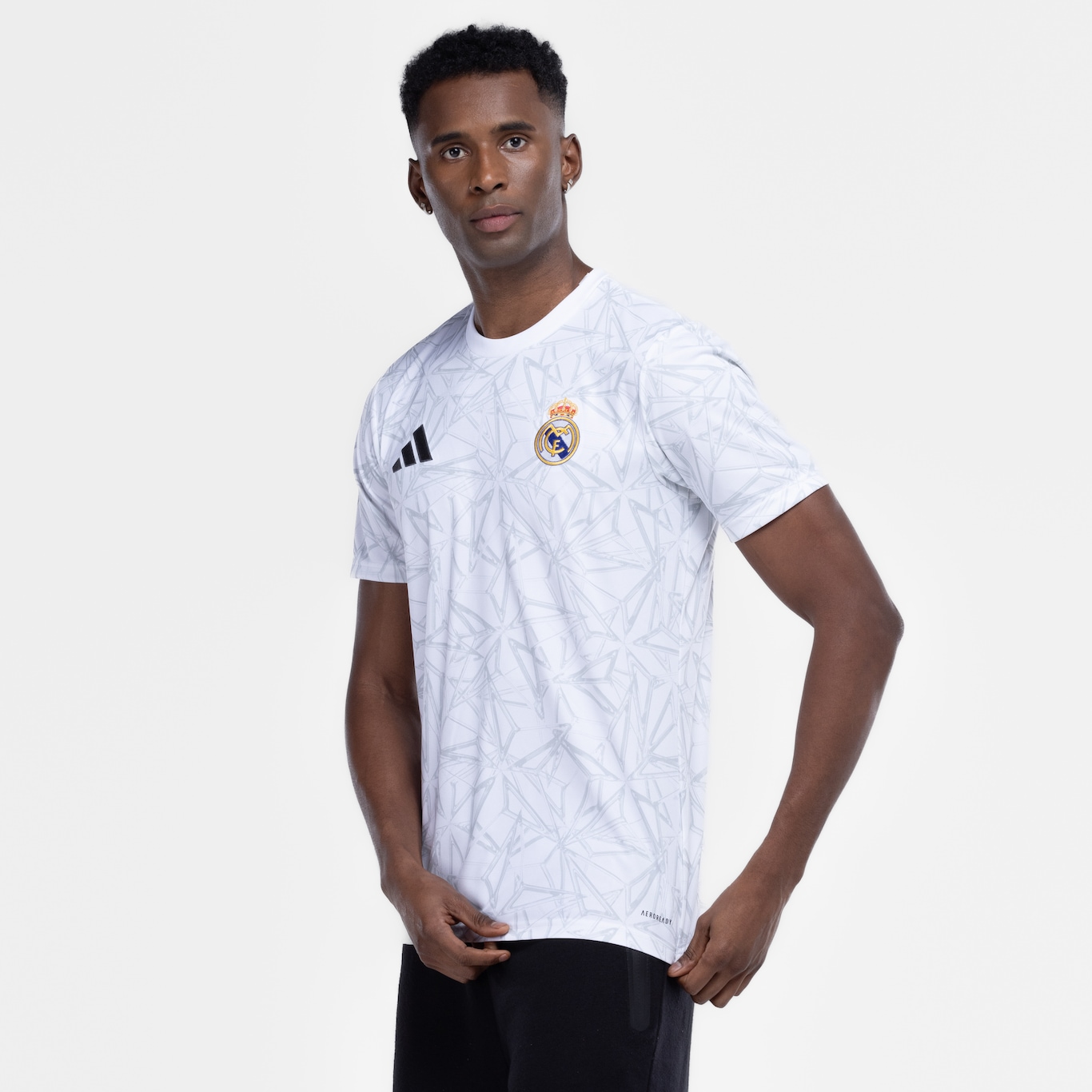 Camisa Pré-Jogo Real Madrid adidas Masculina - Foto 6