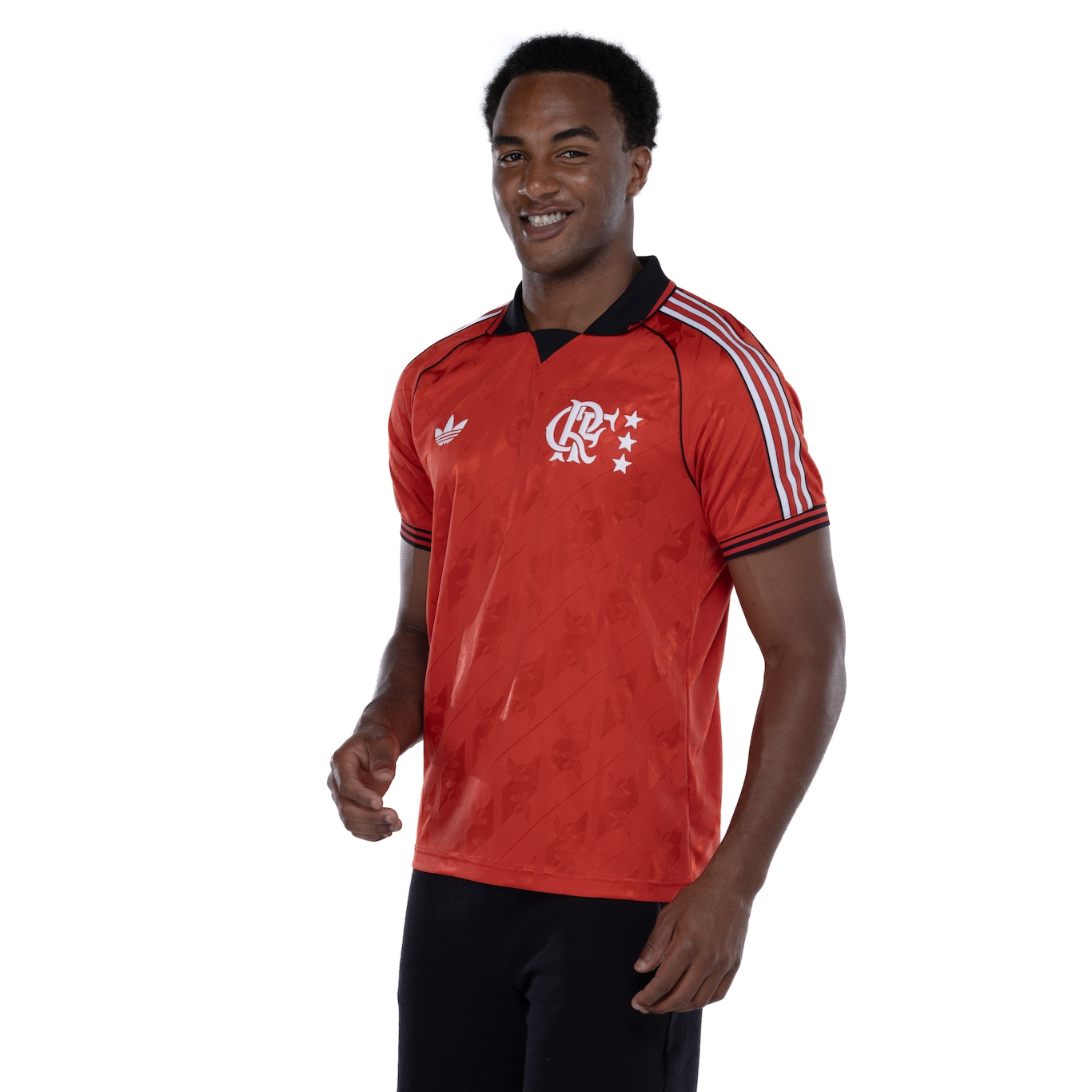 Camisa Polo do Flamengo adidas Masculina Lifestyler - Foto 1