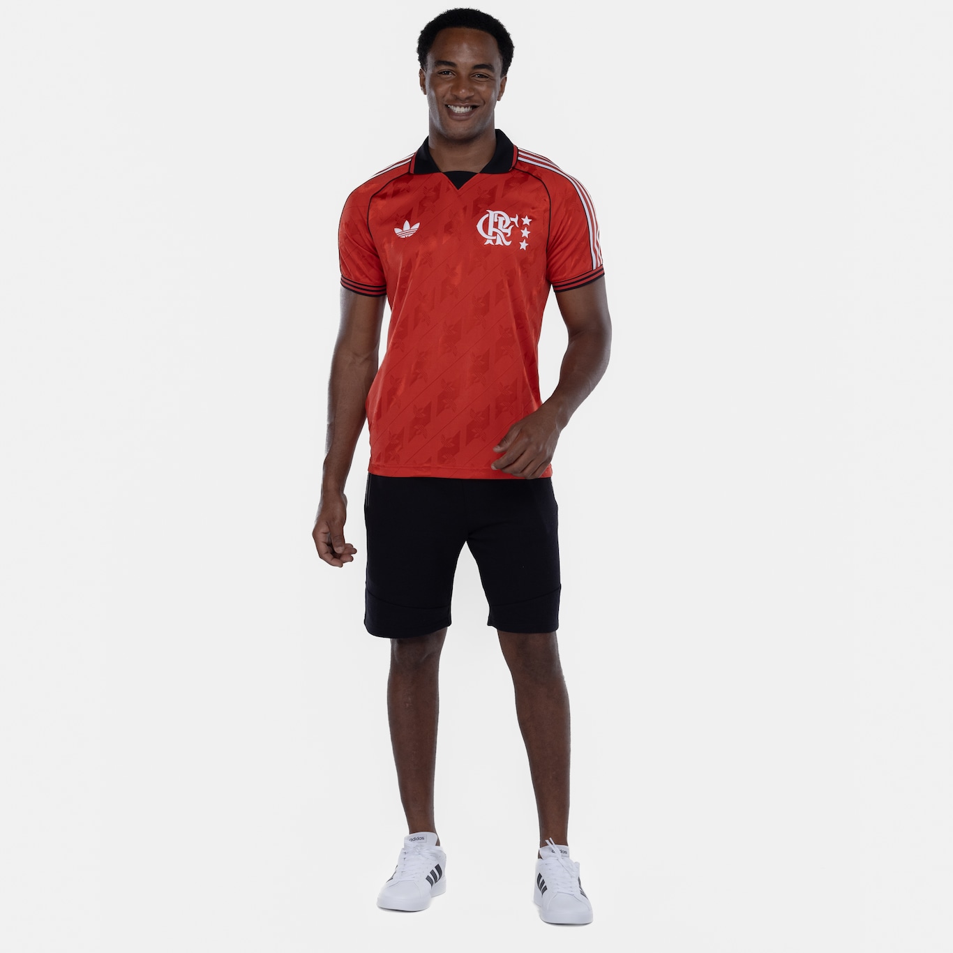 Camisa Polo do Flamengo adidas Masculina Lifestyler - Foto 3