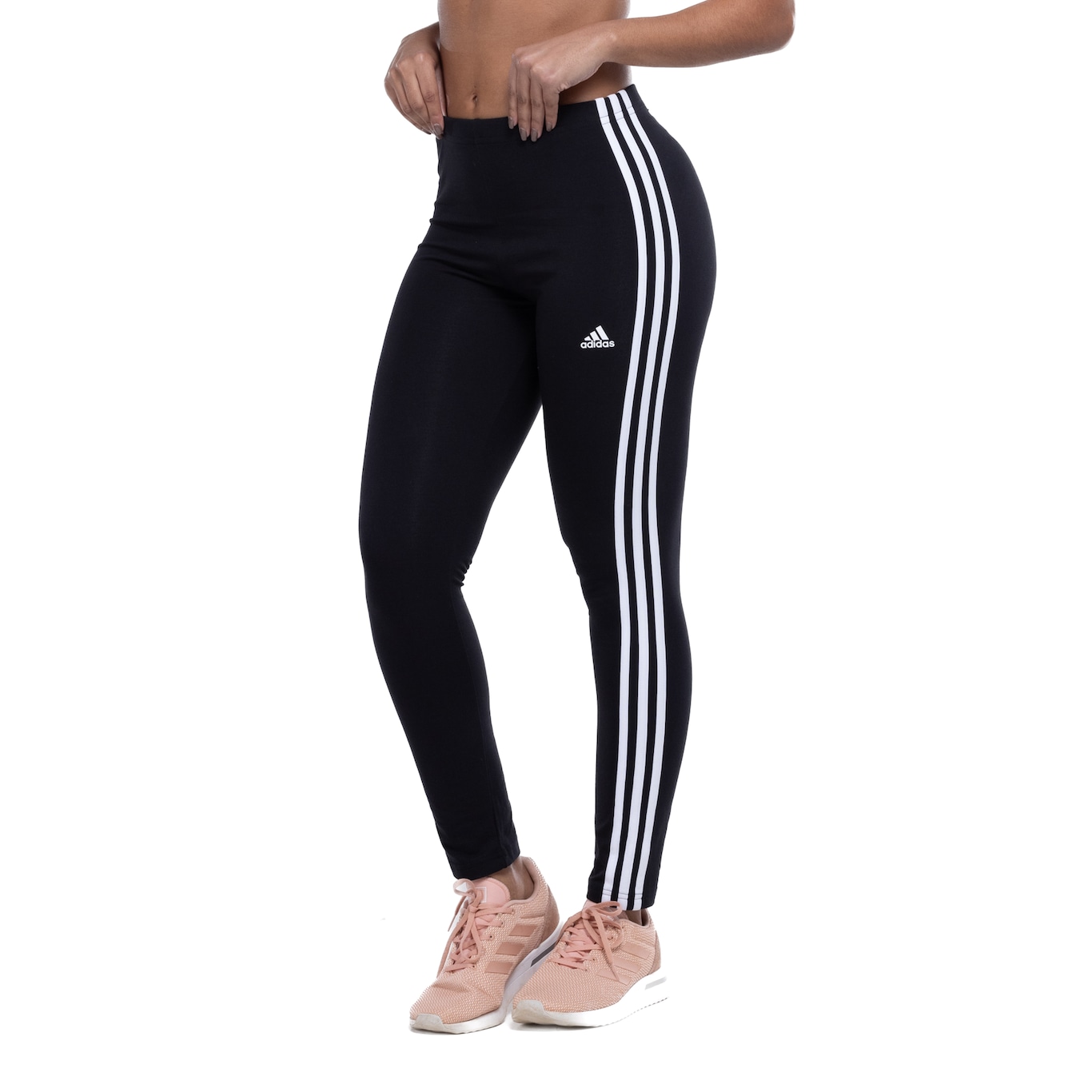 Calça Legging Feminina adidas 3 Stripes Cintura Alta - Video 1