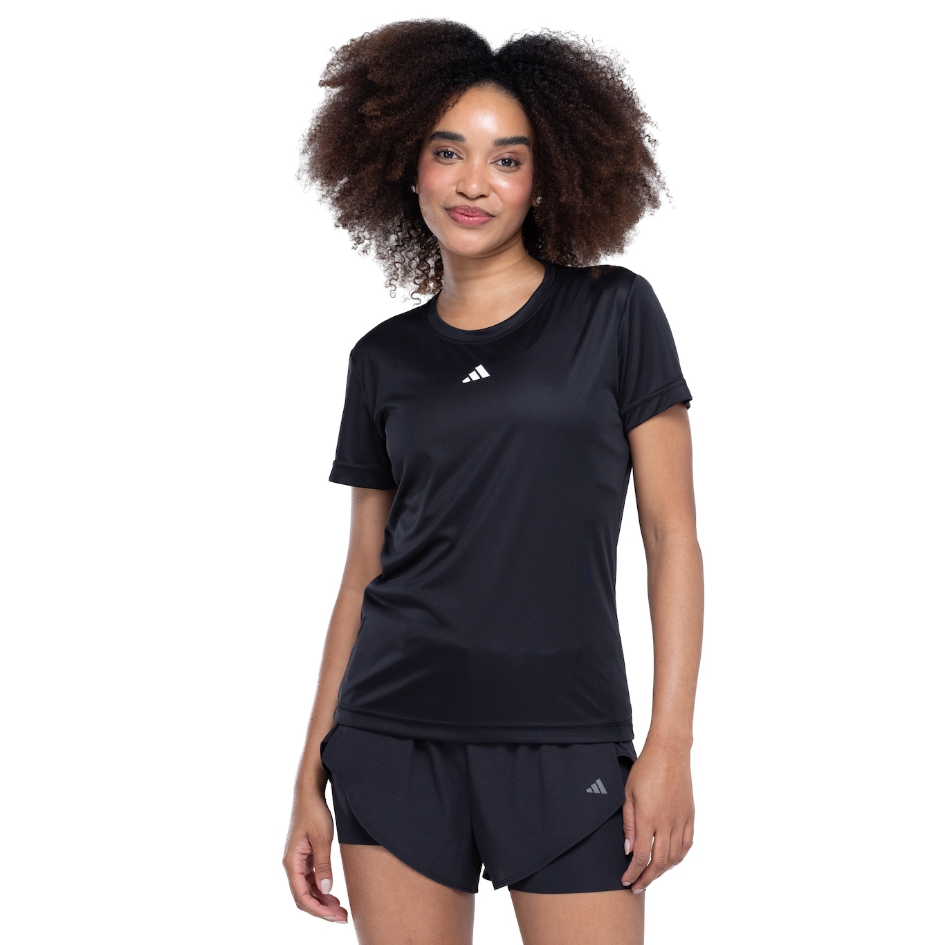 Camiseta Feminina adidas Manga Curta Treino Básica - Video 1