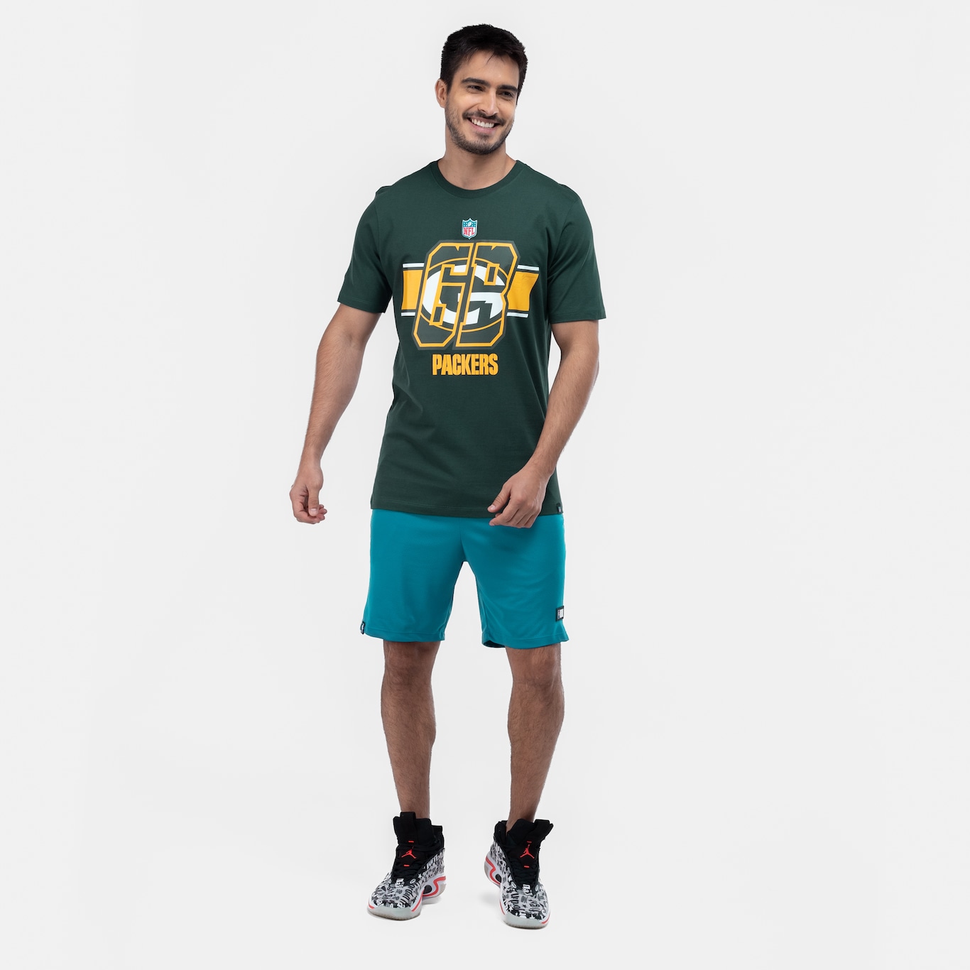 Camiseta do Green Bay Packers NFL Masculina Player Love NF059 - Foto 5