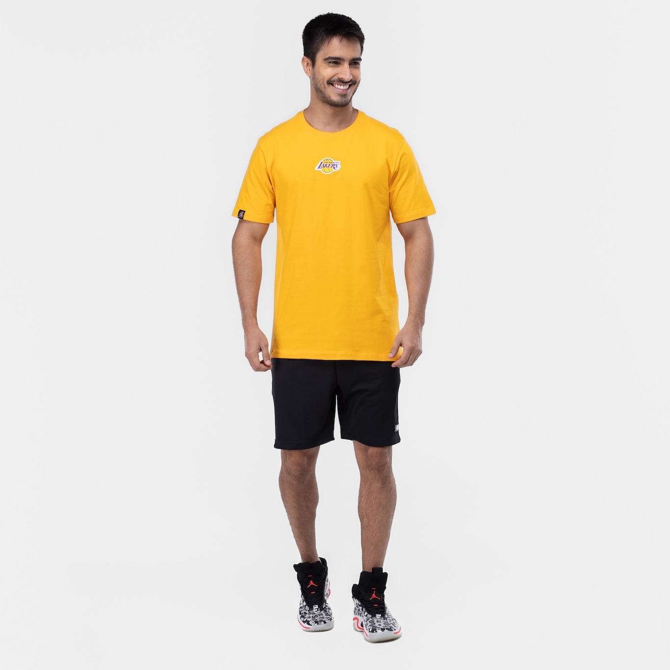 Camiseta do Los Angeles Lakers NBA Masculina Core N0652 - Foto 6