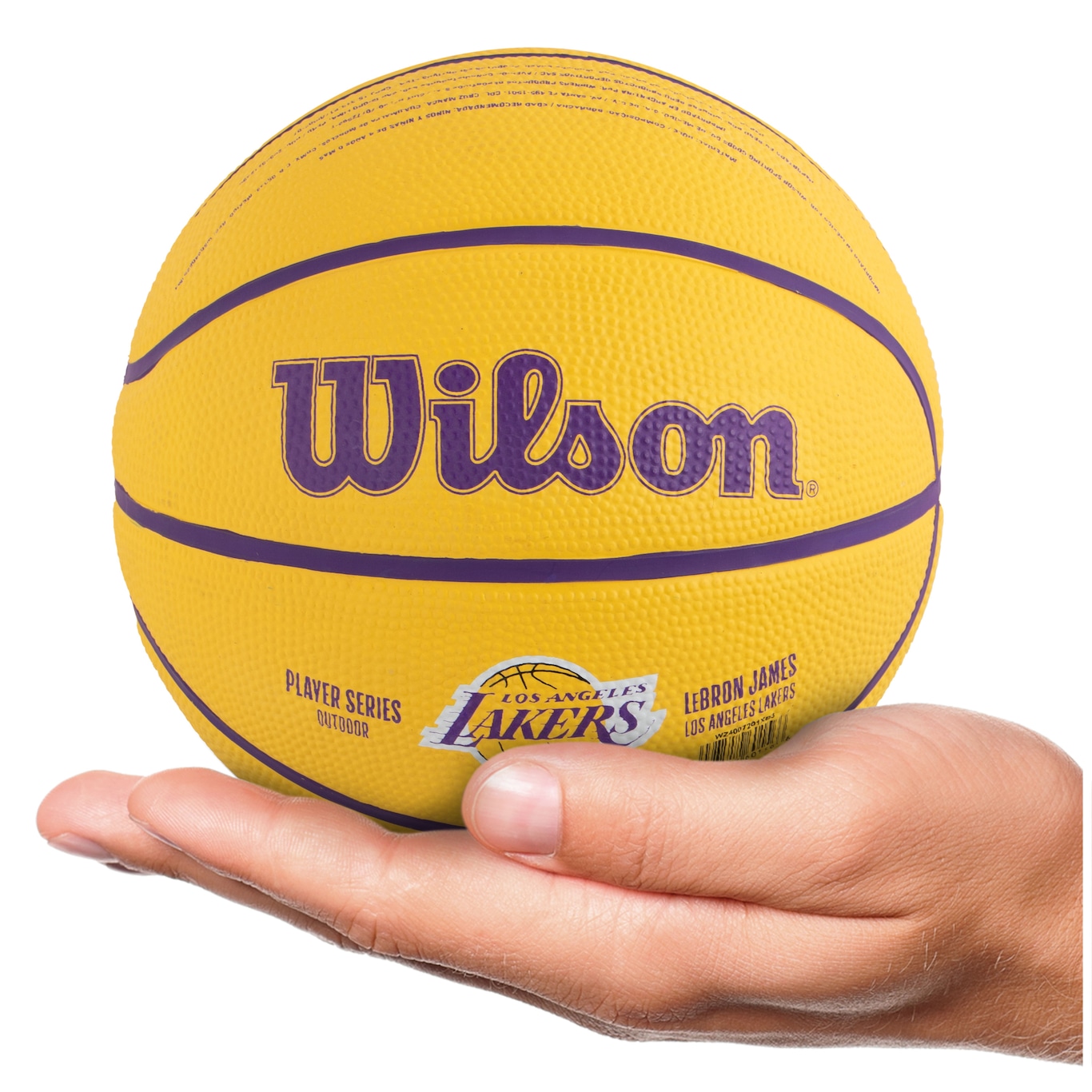 Minibola de Basquete do Los Langels Lakers Wilson NBA Player Icon Lebron James - Foto 1