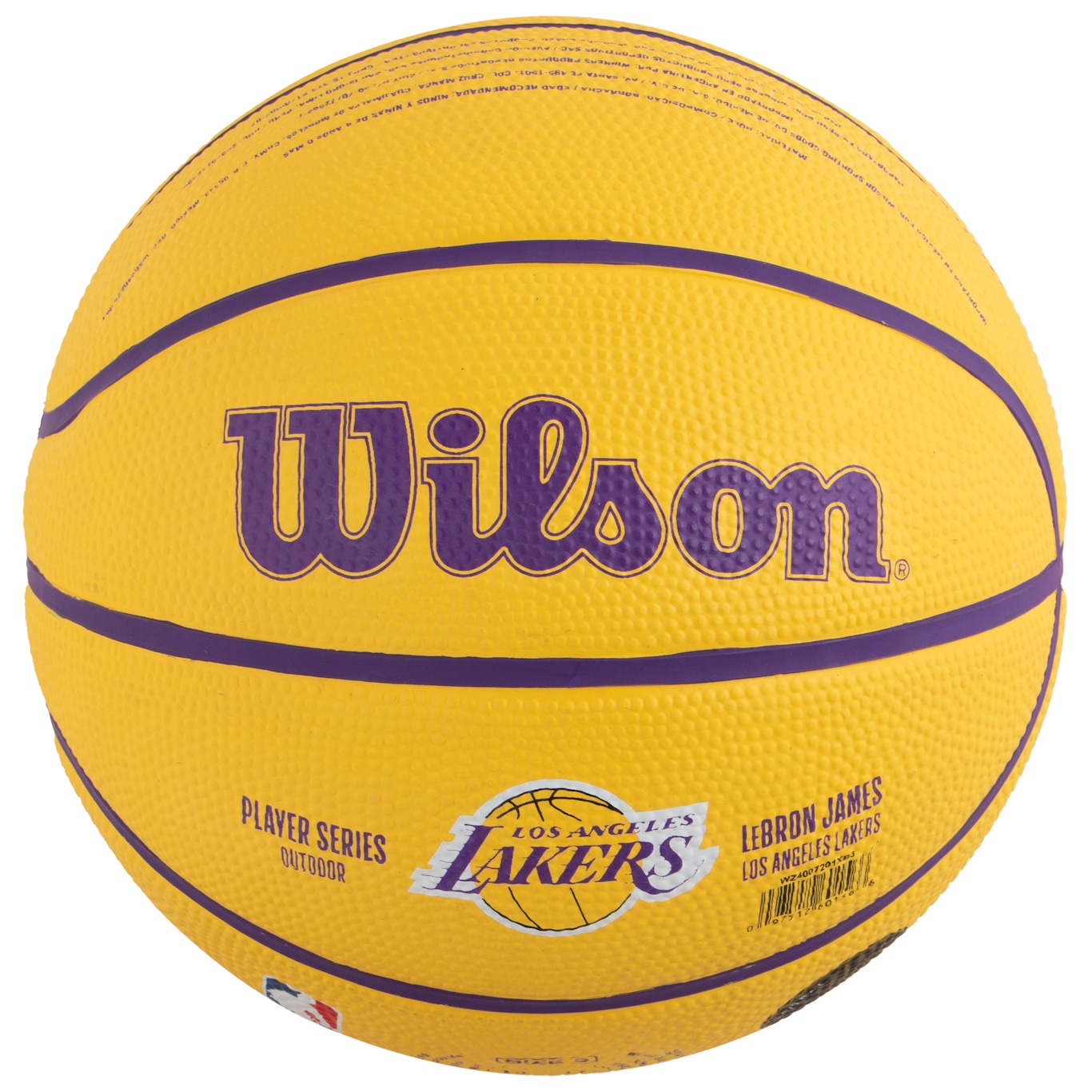 Minibola de Basquete do Los Langels Lakers Wilson NBA Player Icon Lebron James - Foto 2