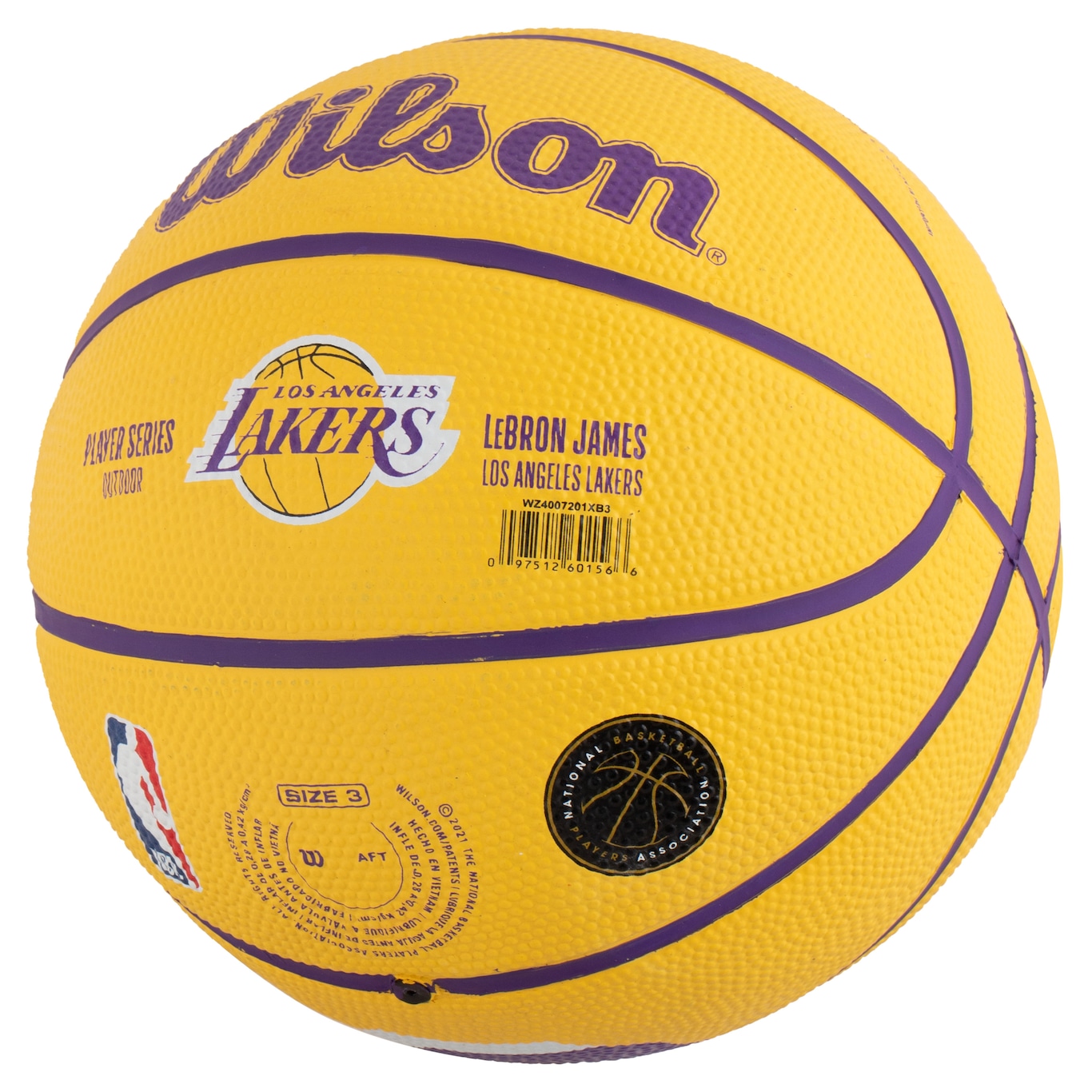 Minibola de Basquete do Los Langels Lakers Wilson NBA Player Icon Lebron James - Foto 4