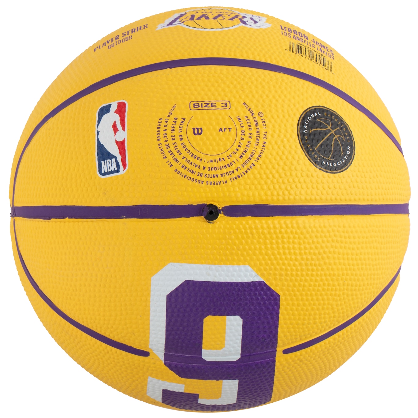 Minibola de Basquete do Los Langels Lakers Wilson NBA Player Icon Lebron James - Foto 5