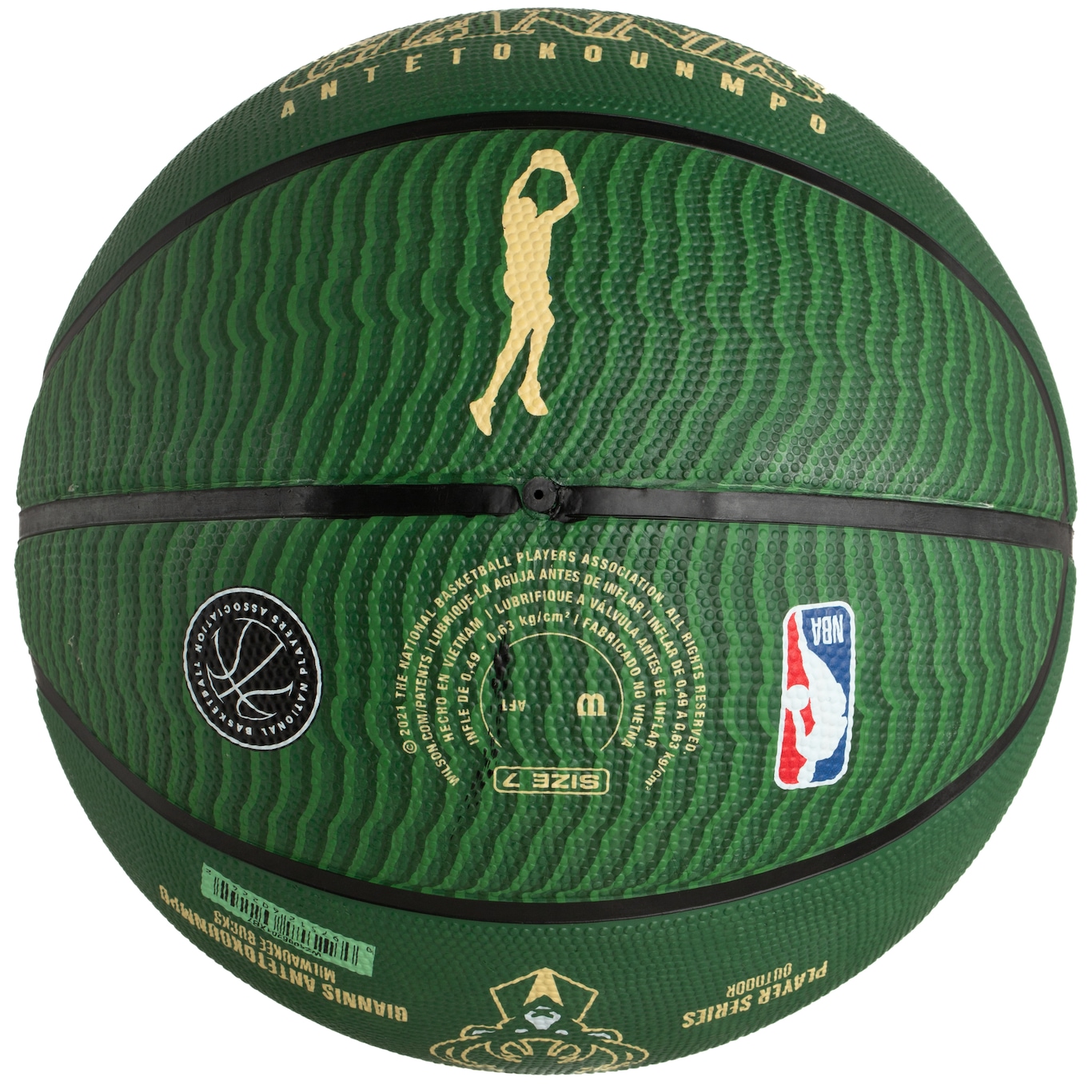 Bola de Basquete Giannis Antetokounmpo Wilson NBA Player Icon - Foto 3