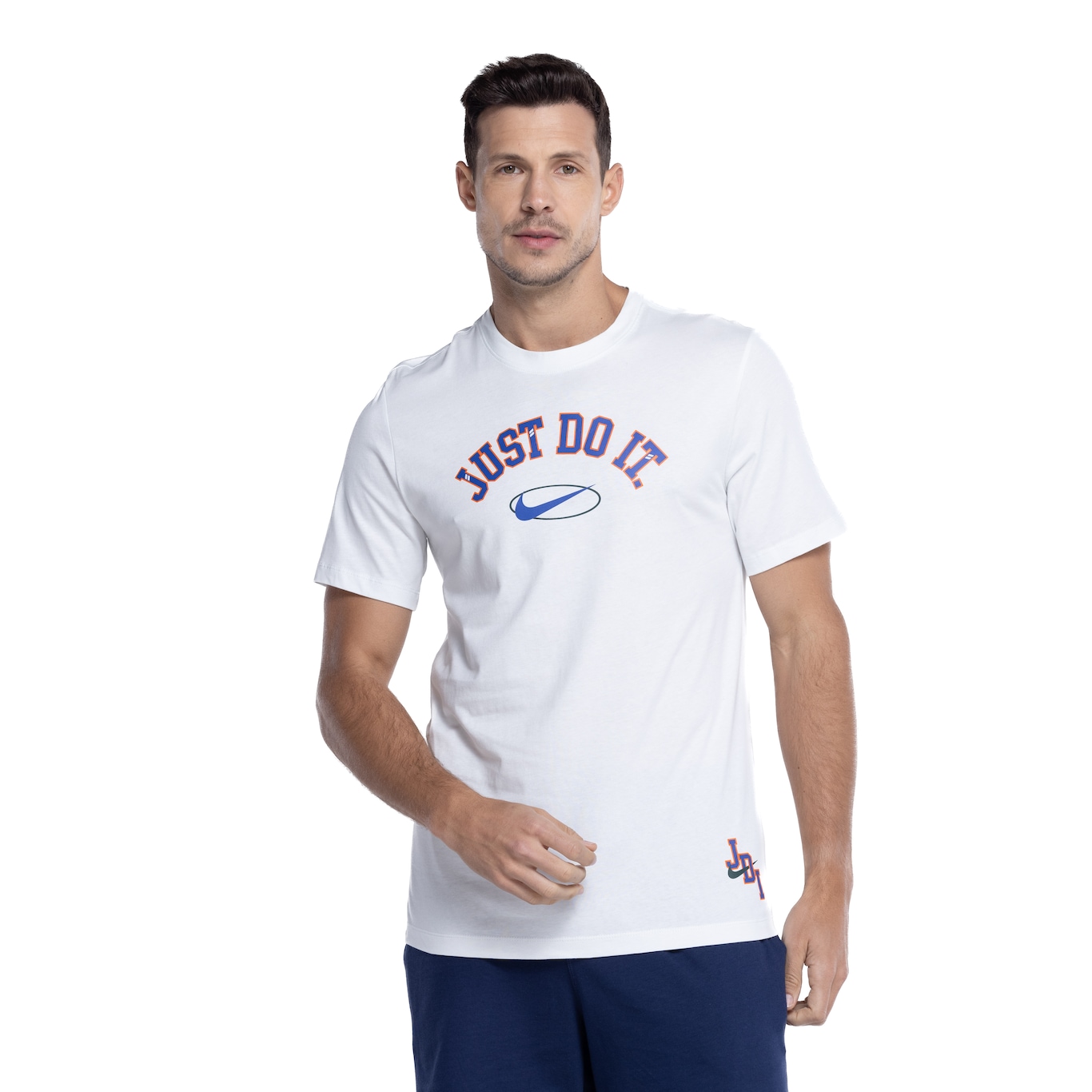 Camiseta Masculina Nike Manga Curta Sportswear 6MO Just Do It - Video 1