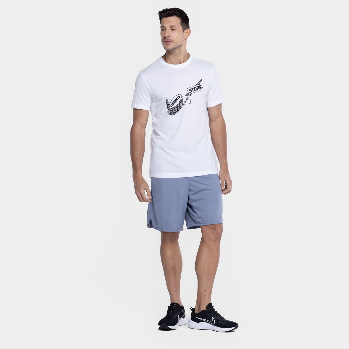 Camiseta Masculina Nike Manga Curta Dri-fit Gym Kit - Foto 4