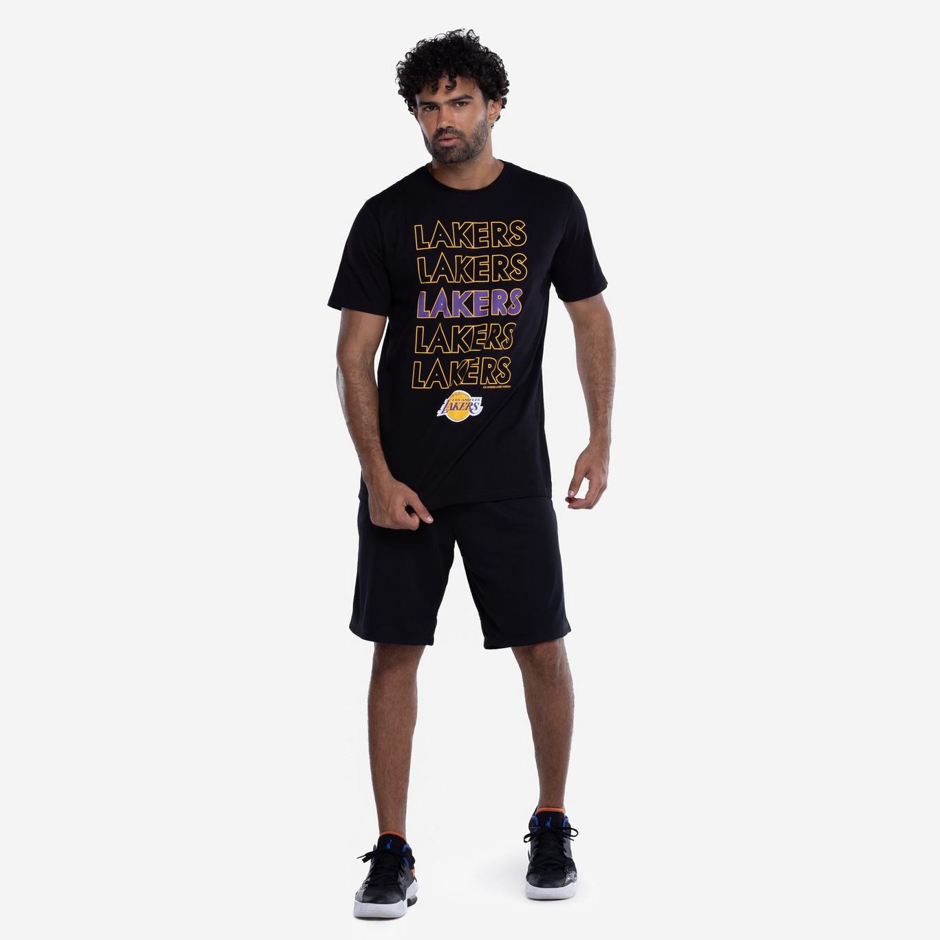 Camiseta do Los Angeles Lakers NBA Masculina NB958 Contour - Foto 4