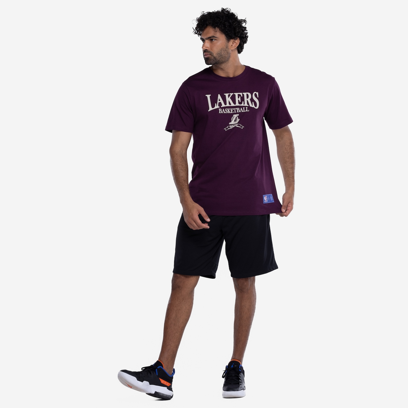 Camiseta do Los Angeles Lakers NBA Masculina NB954 Classic - Foto 4