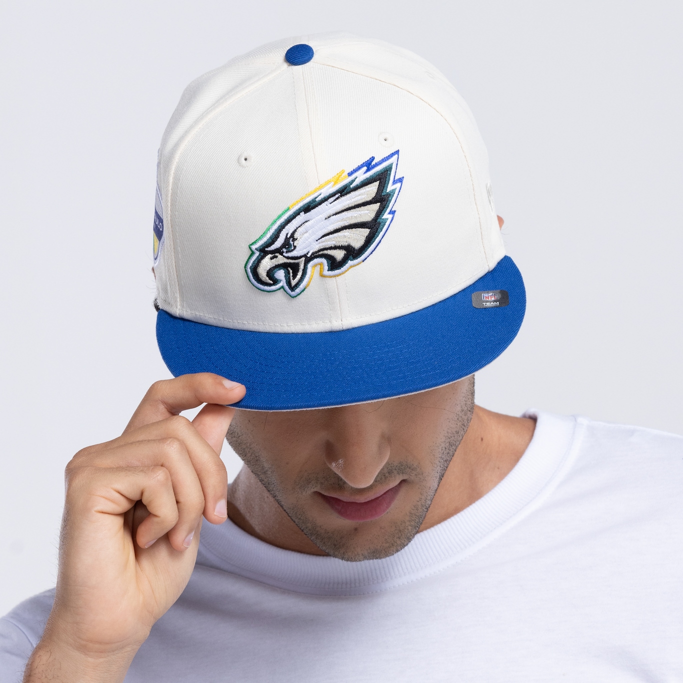 Boné do Philadelphia Eagles NFL Aba Reta New Era Snapback  950 SP Game 2024 Adulto - Foto 4