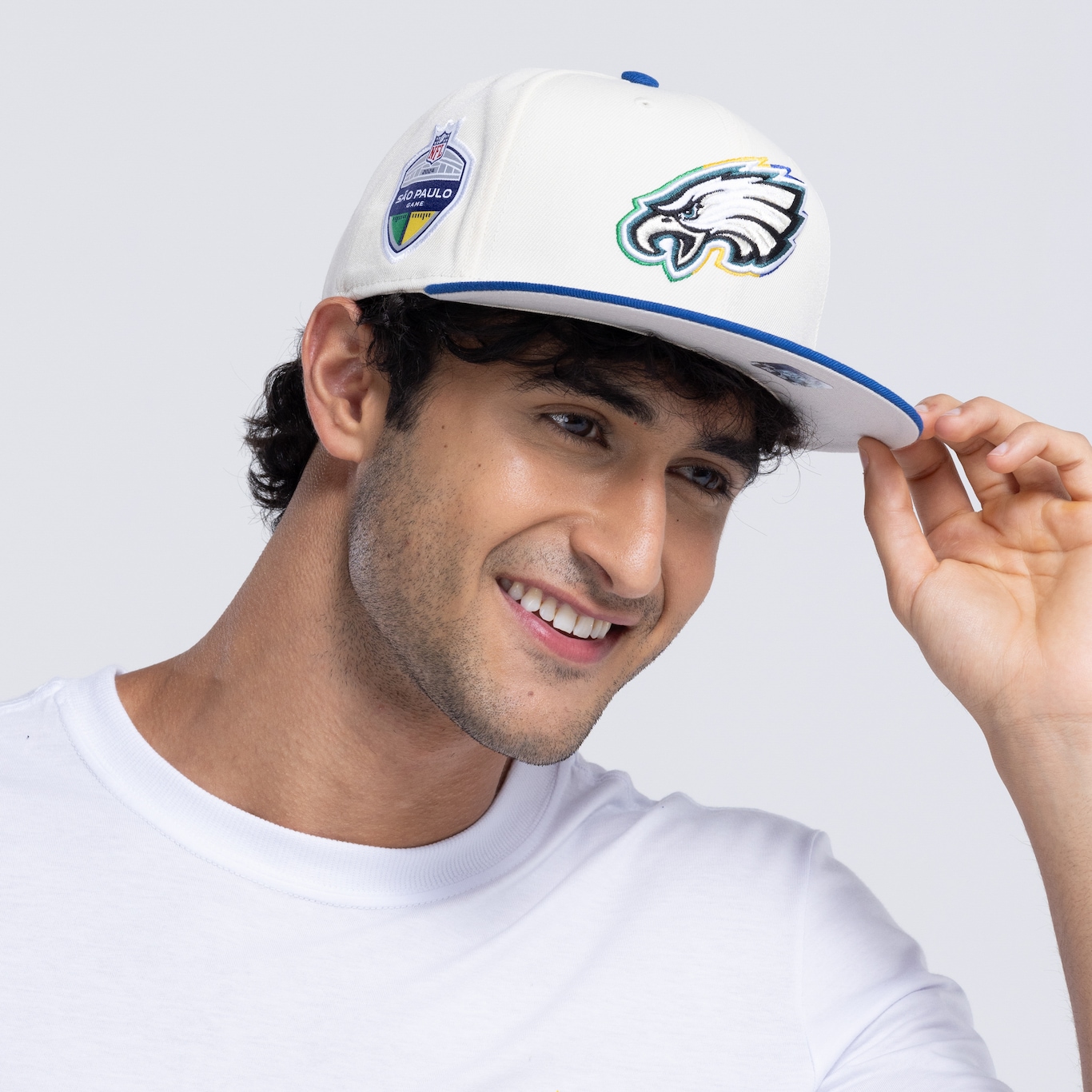 Boné do Philadelphia Eagles NFL Aba Reta New Era Snapback  950 SP Game 2024 Adulto - Foto 6