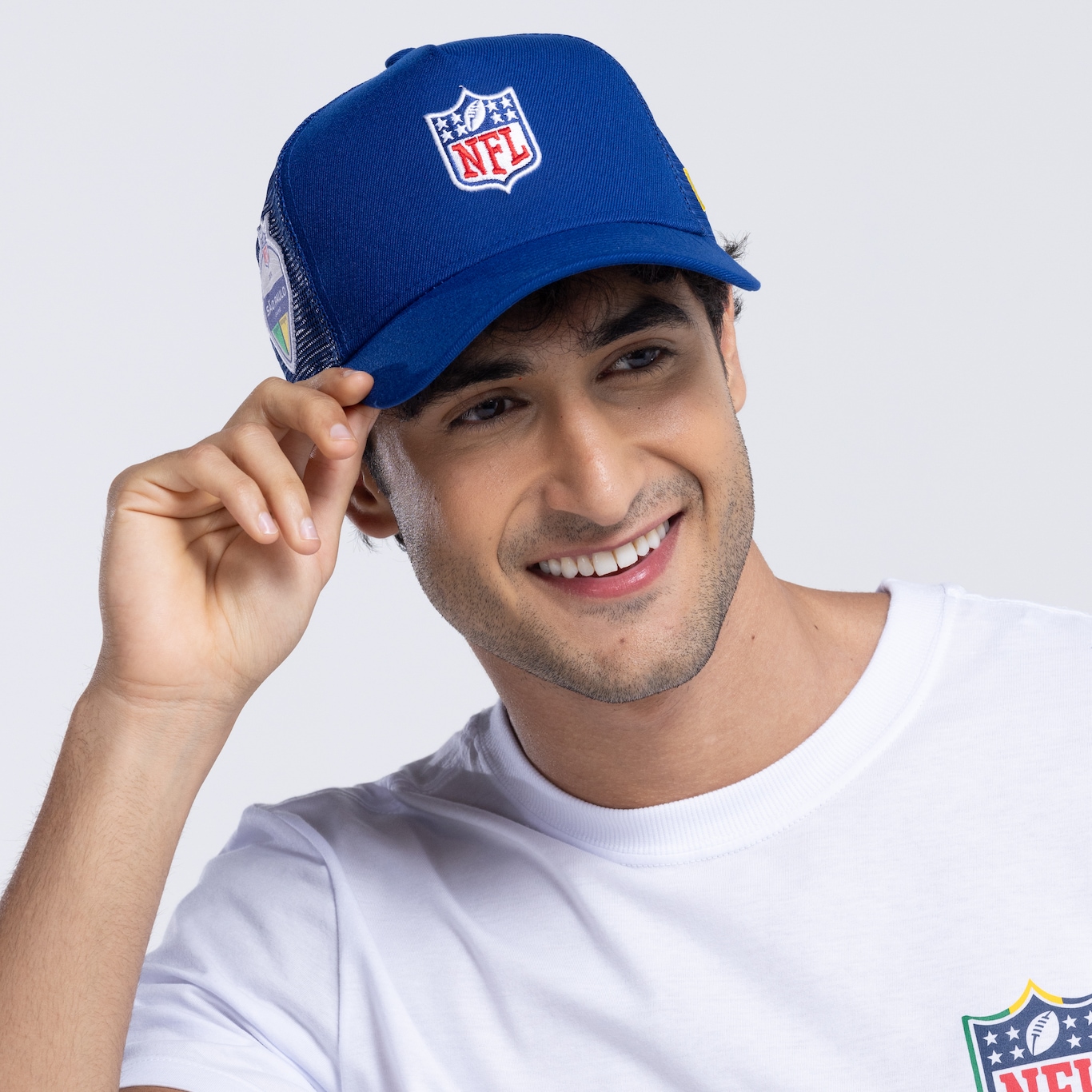 Boné NFL Aba Curva New Era Snapback  940 Trucker LRY Adulto - Foto 4