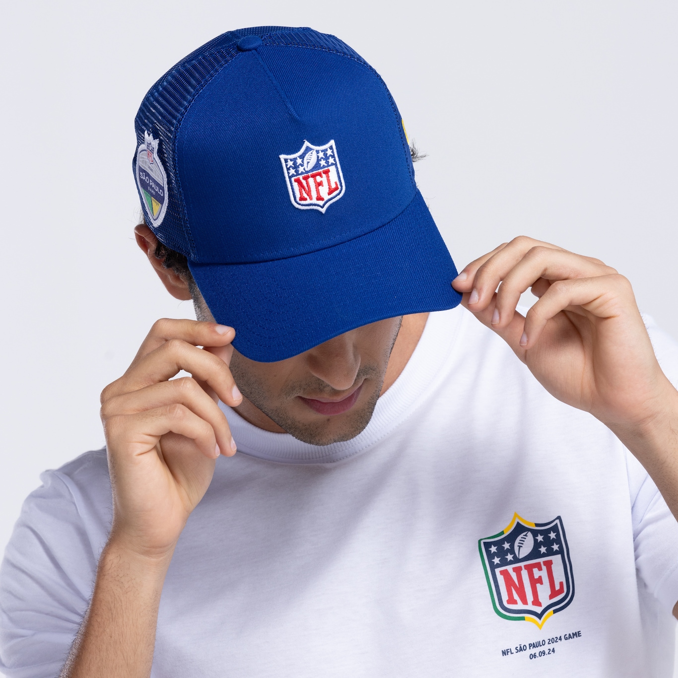 Boné NFL Aba Curva New Era Snapback  940 Trucker LRY Adulto - Foto 6