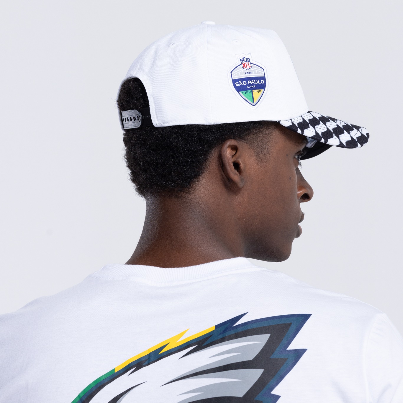 Boné NFL Aba Curva New Era Snapback  940 Trucker White Adulto - Foto 3