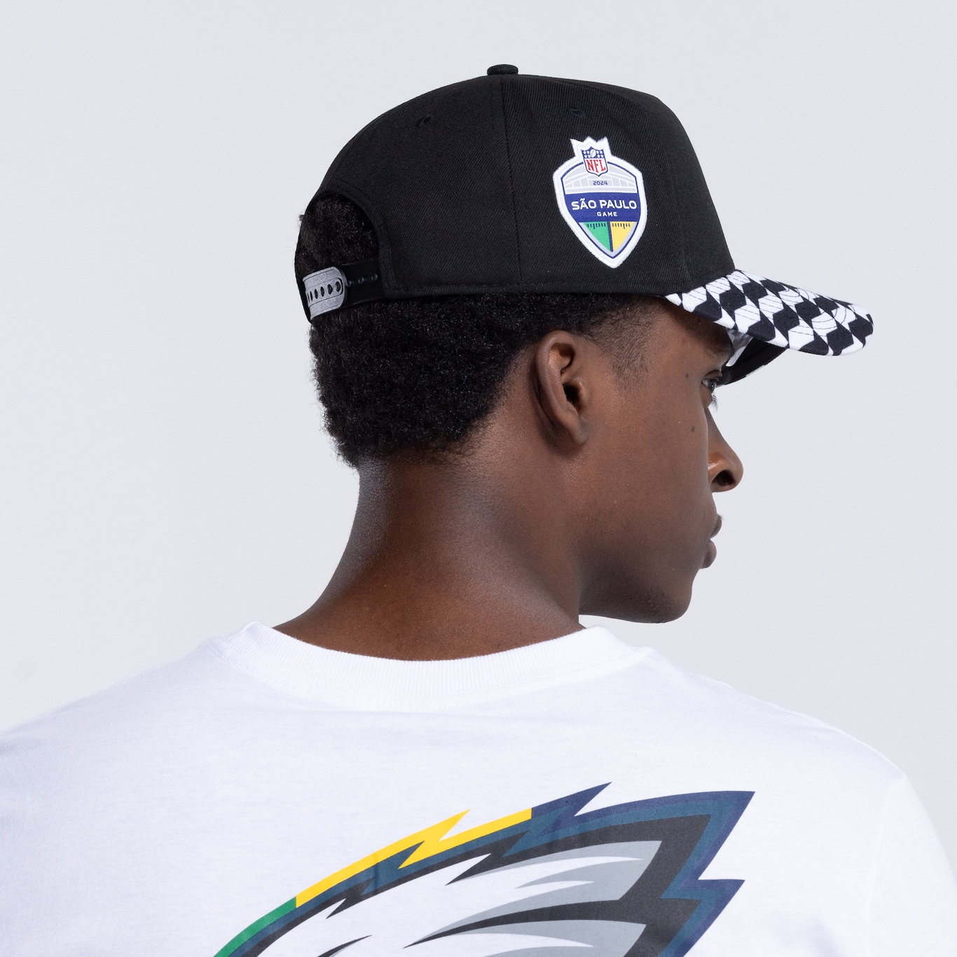 Boné NFL Aba Curva New Era Snapback  940 Trucker Black Adulto - Foto 3