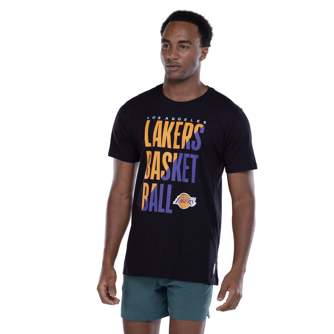 Camiseta do Los Angeles Lakers Masculina NBA Manga Curta ColorFul - Foto 1