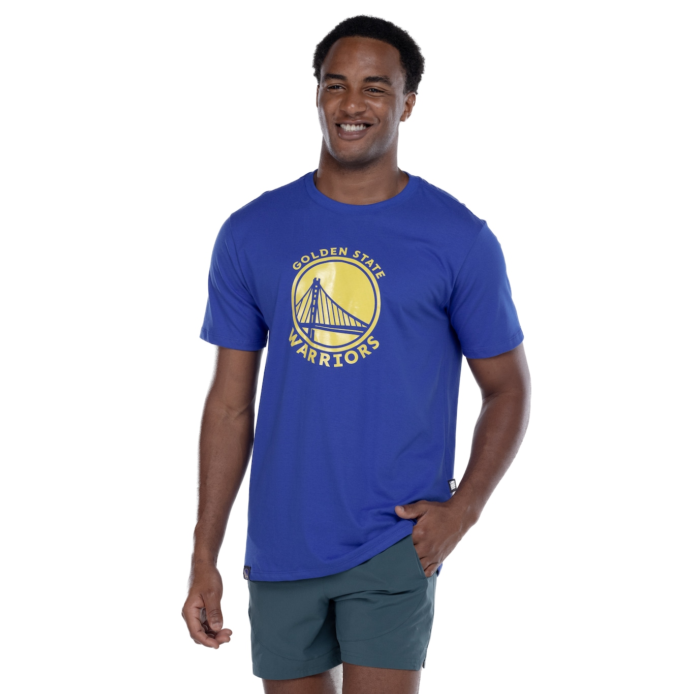 Camiseta do Golden State Warriors NBA Masculina Wet Logo N0154 - Foto 1