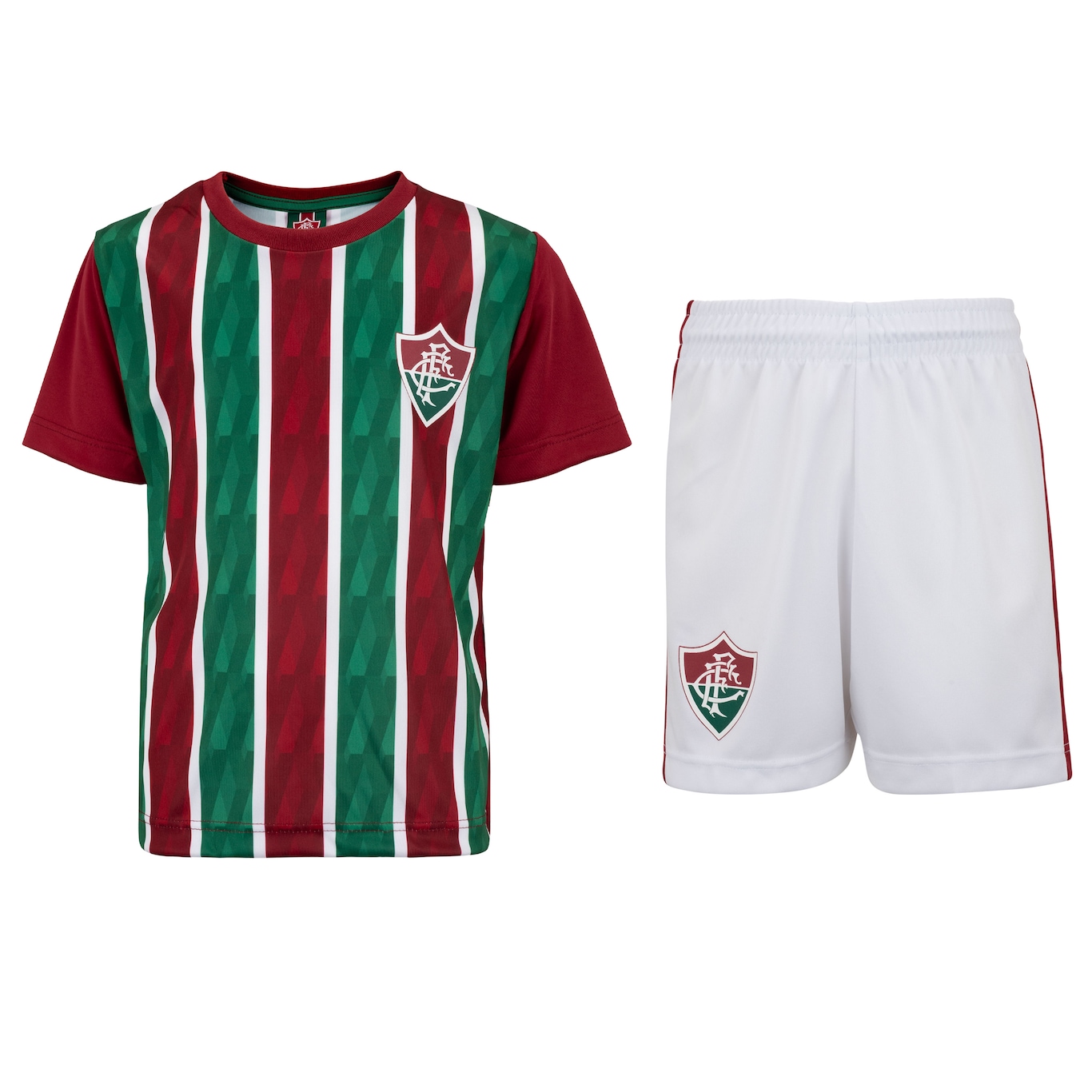 Kit de Uniforme do Fluminense Infantil Braziline Mini Craque Camiseta + Calção - Foto 1