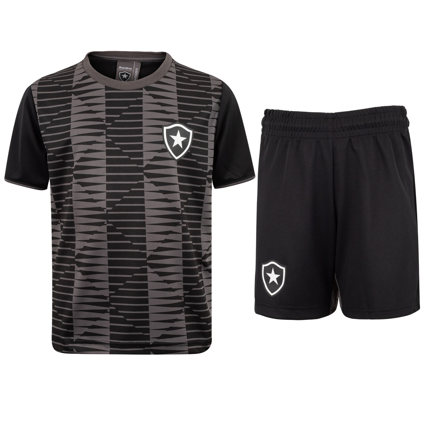 Kit de Uniforme do Botafogo Infantil Braziline Mini Craque Camiseta + Calção - Foto 1