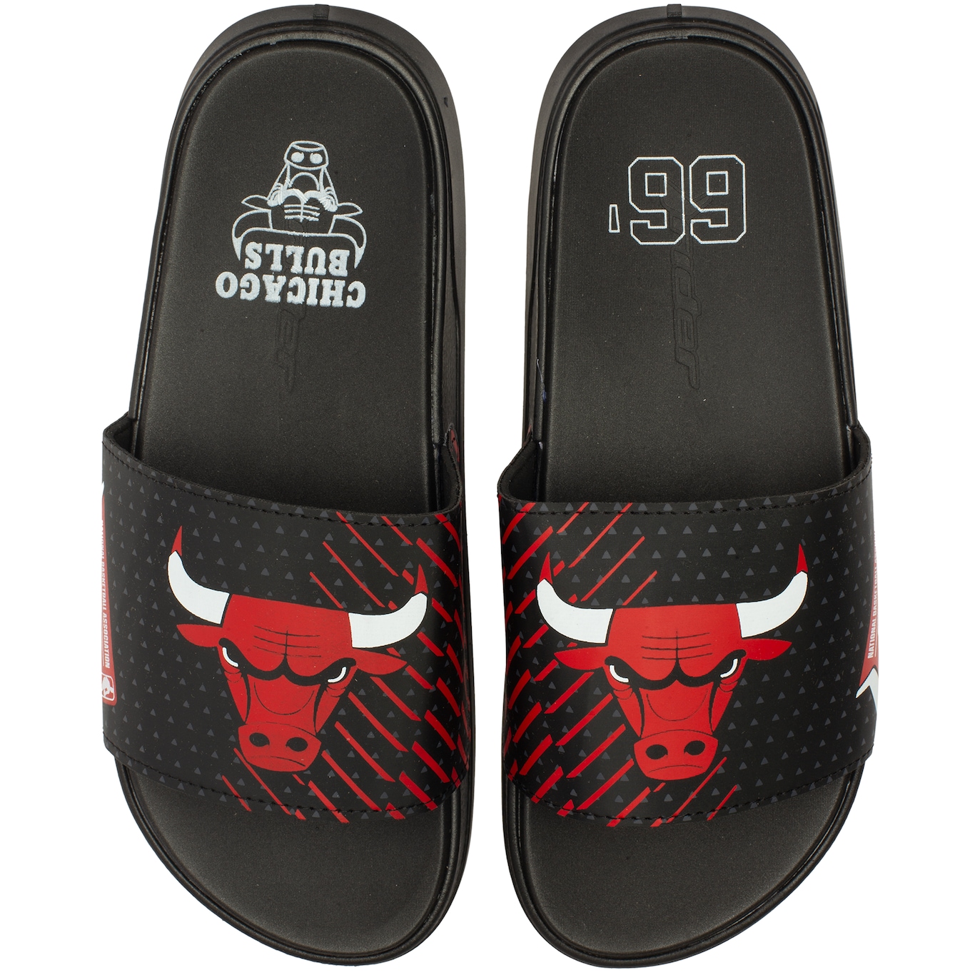 Chinelo Rider do Chicago Bulls NBA Jam II Slide + Meia Cano Alto Adulto - Foto 3