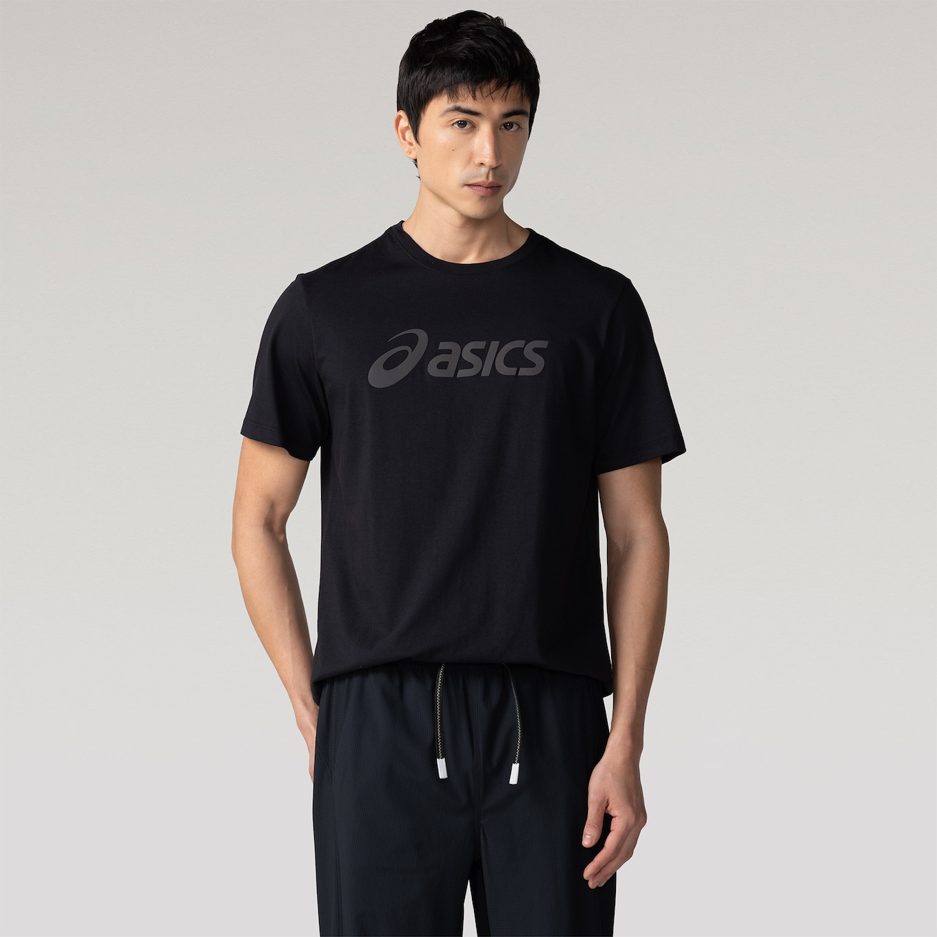 Camiseta Masculina Asics Manga Curta Algodao Misto