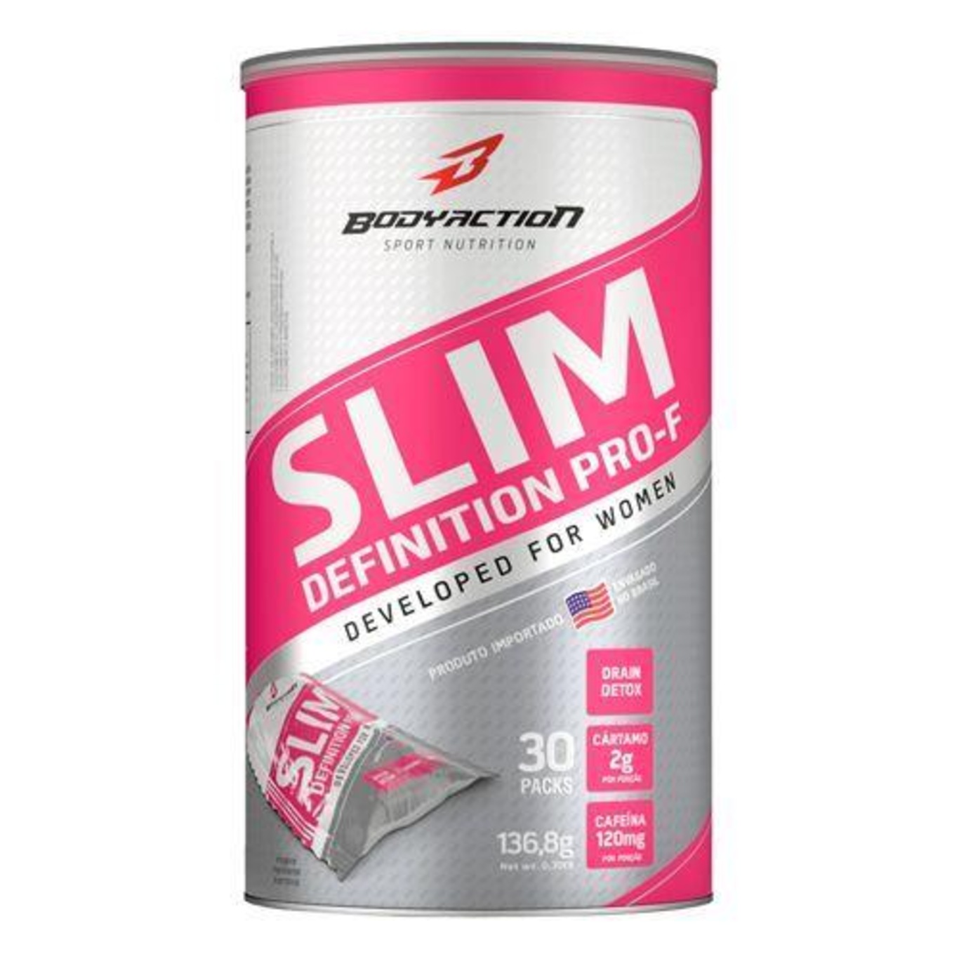 Whey Protein PRO-F - Iogurte com Frutas Verm. 900g + Slim Definition Pro-F  - 30 sachês Body Action