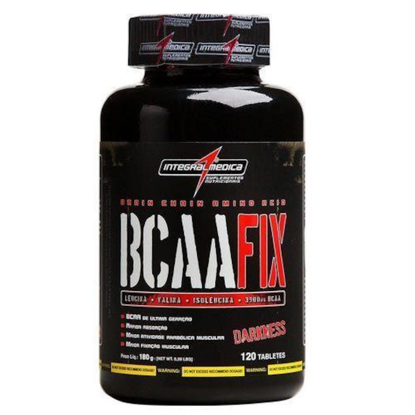 BCAA Fix Integralmédica Darkness - 120 Tabletes - 3 Frascos - Foto 2