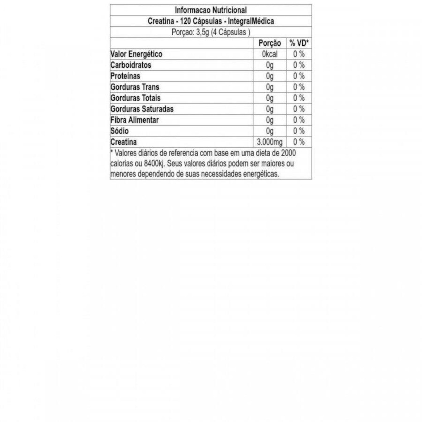Creatina Integralmédica - 120 Cápsulas - Foto 2