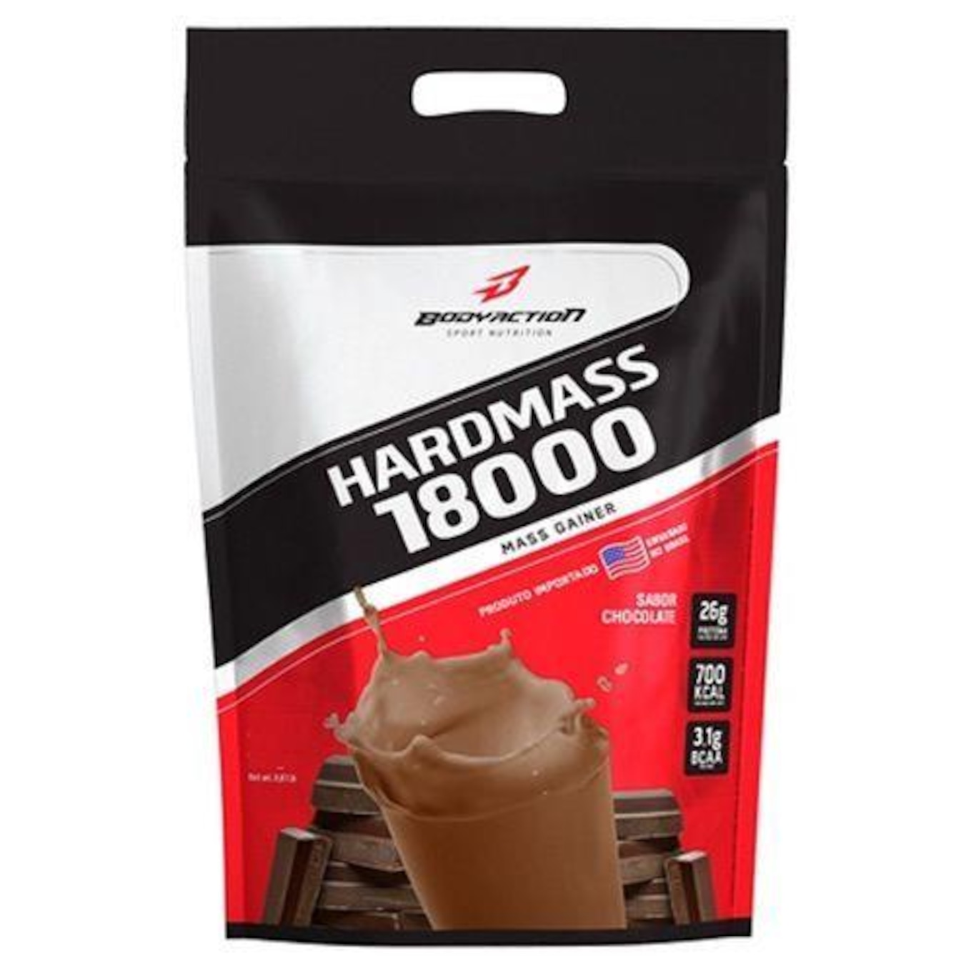 Hipercalórico Body Action Hard Mass 18000 -  Chocolate - 3000g - Foto 1