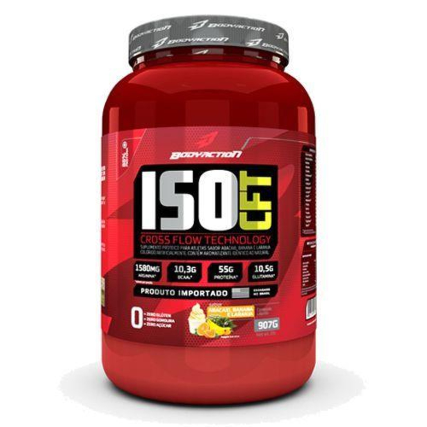 Whey Protein Isolado Body Action ISO CFT - Abacaxi, Laranja e Banana - 907g