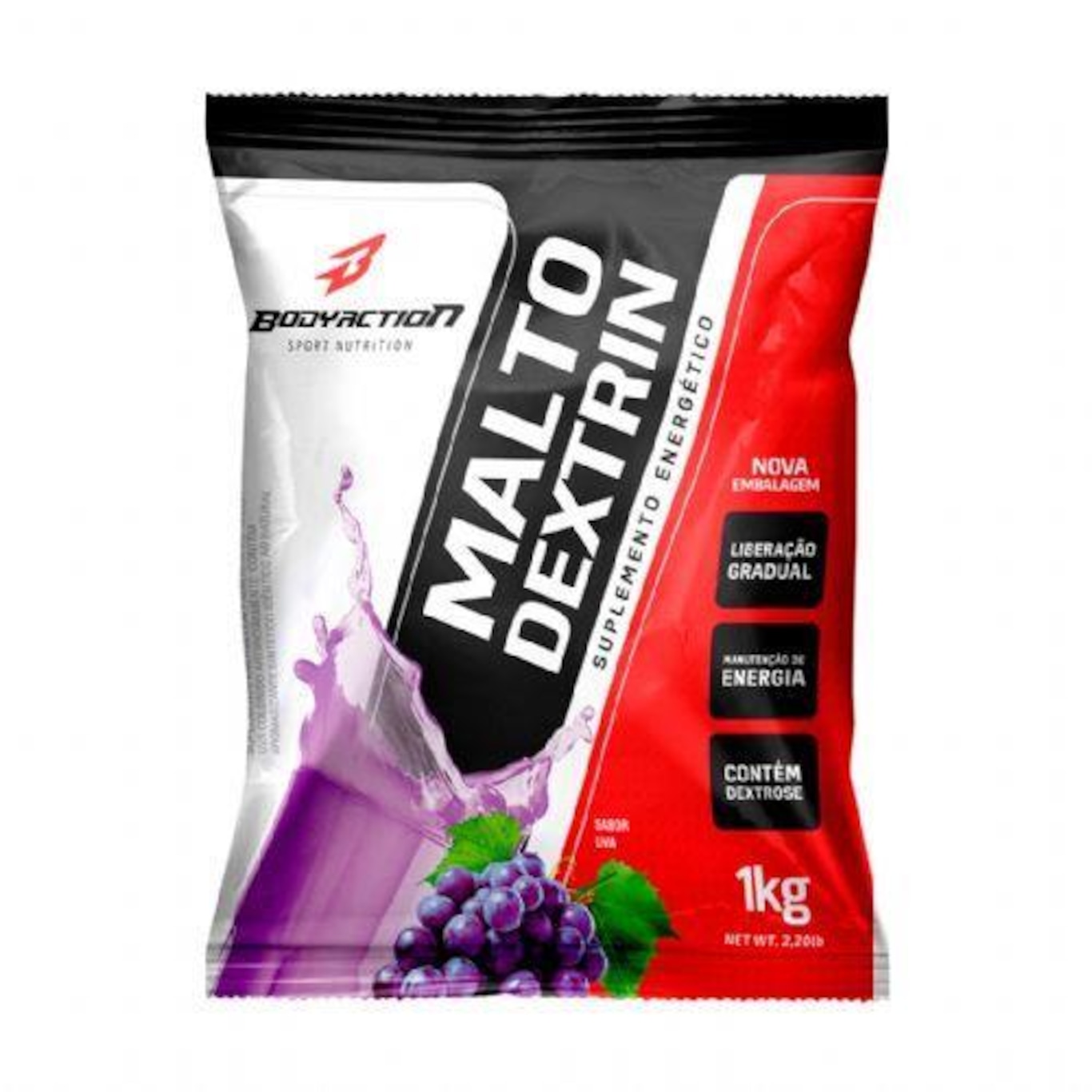 Maltodextrina Body Action Malto Dextrin - Uva - 1000g - Foto 1