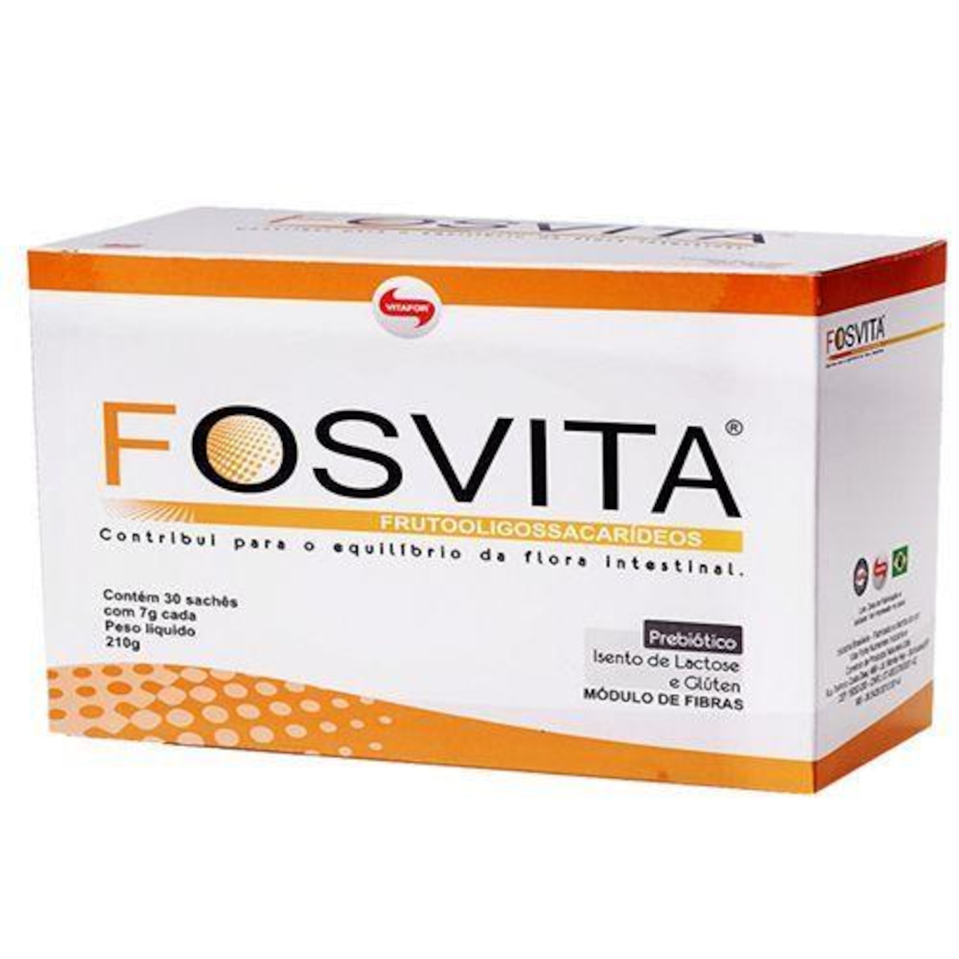 Fibra Solúvel Vitafor Fosvita - 30 Sachês 7g - Foto 1