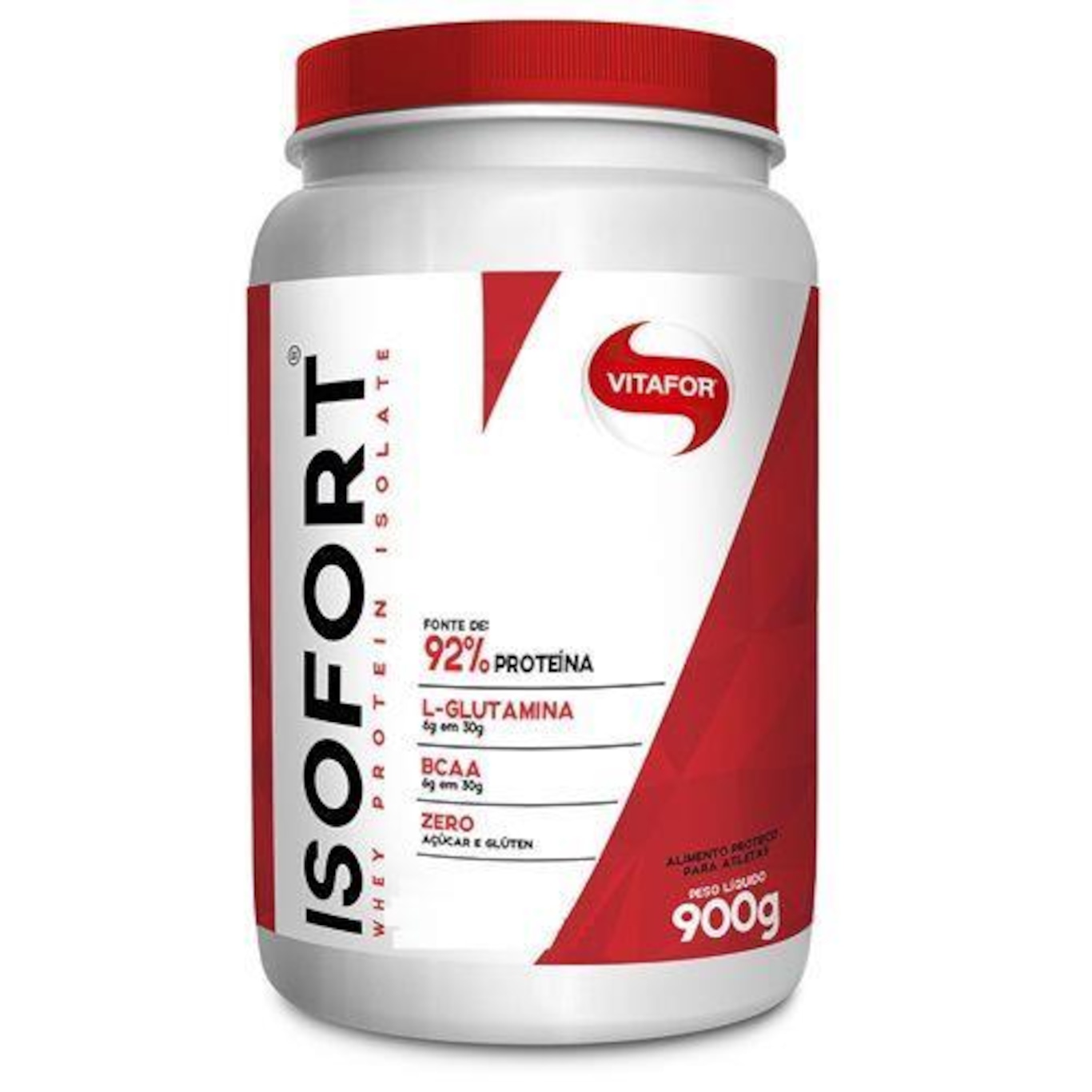 Whey Protein Isolado Vitafor Isofort - Frutas Vermelhas - 900g - Foto 1