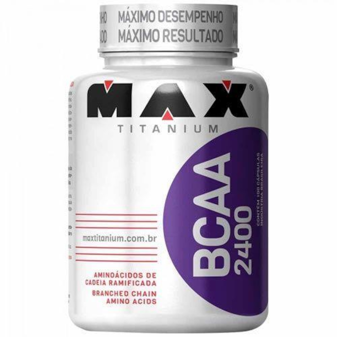 Top Whey 3W Max Titanium - Morango - 900g + BCAA 2400 - 100 Cápsulas - Foto 3